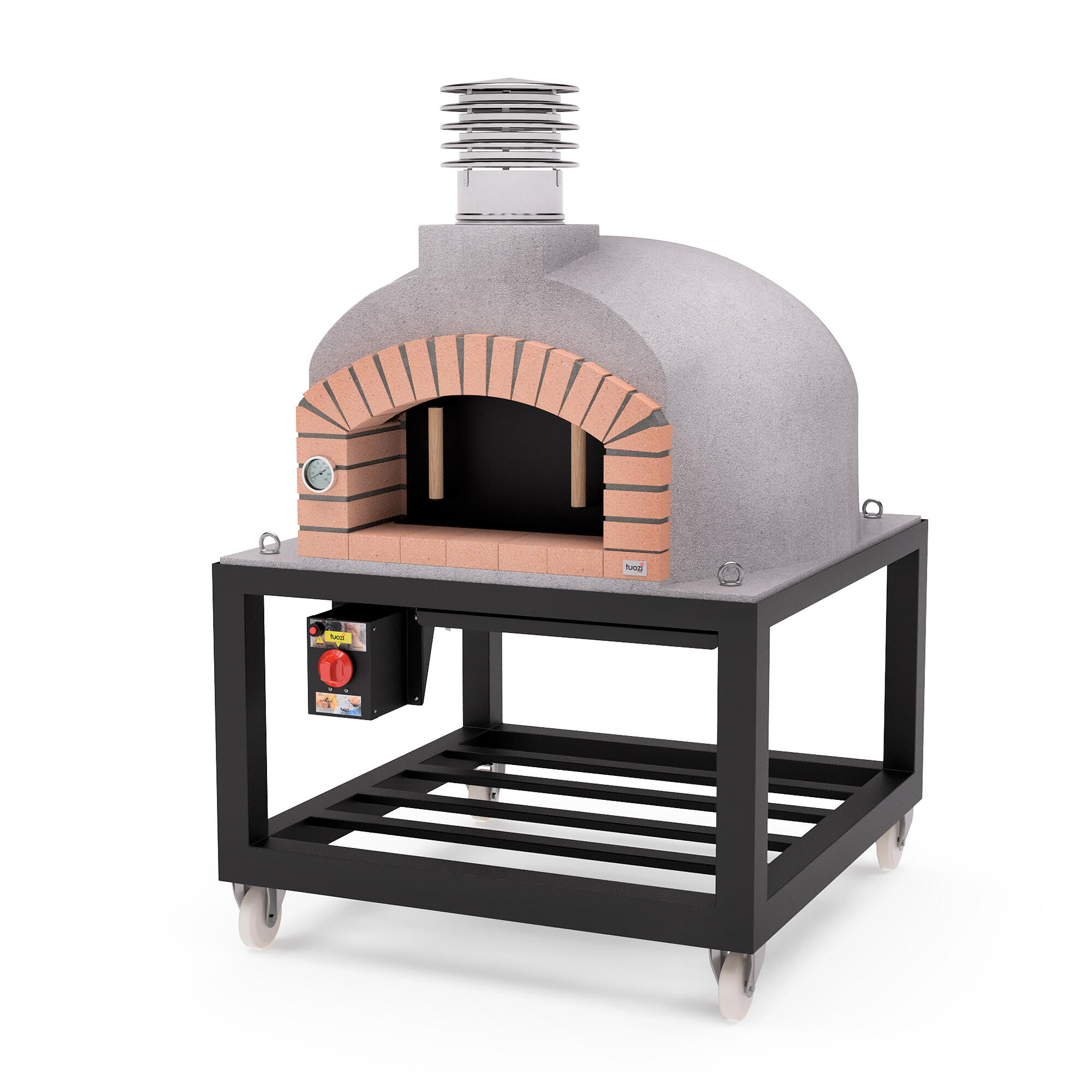 Horno leña olympus mons pro blanco 130cm + base c/ruedas plus + gas