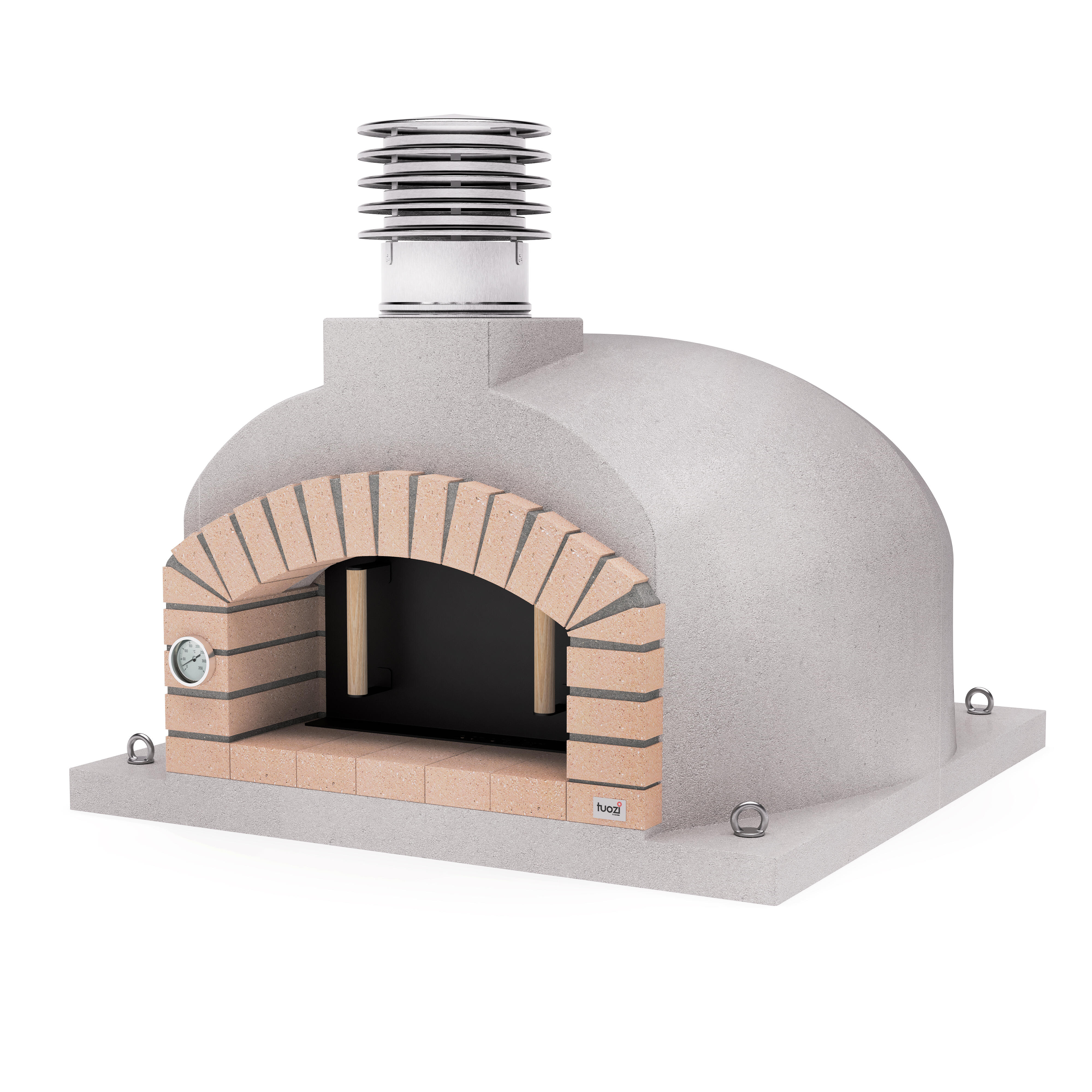 Horno leña olympus mons pro blanco 110cm