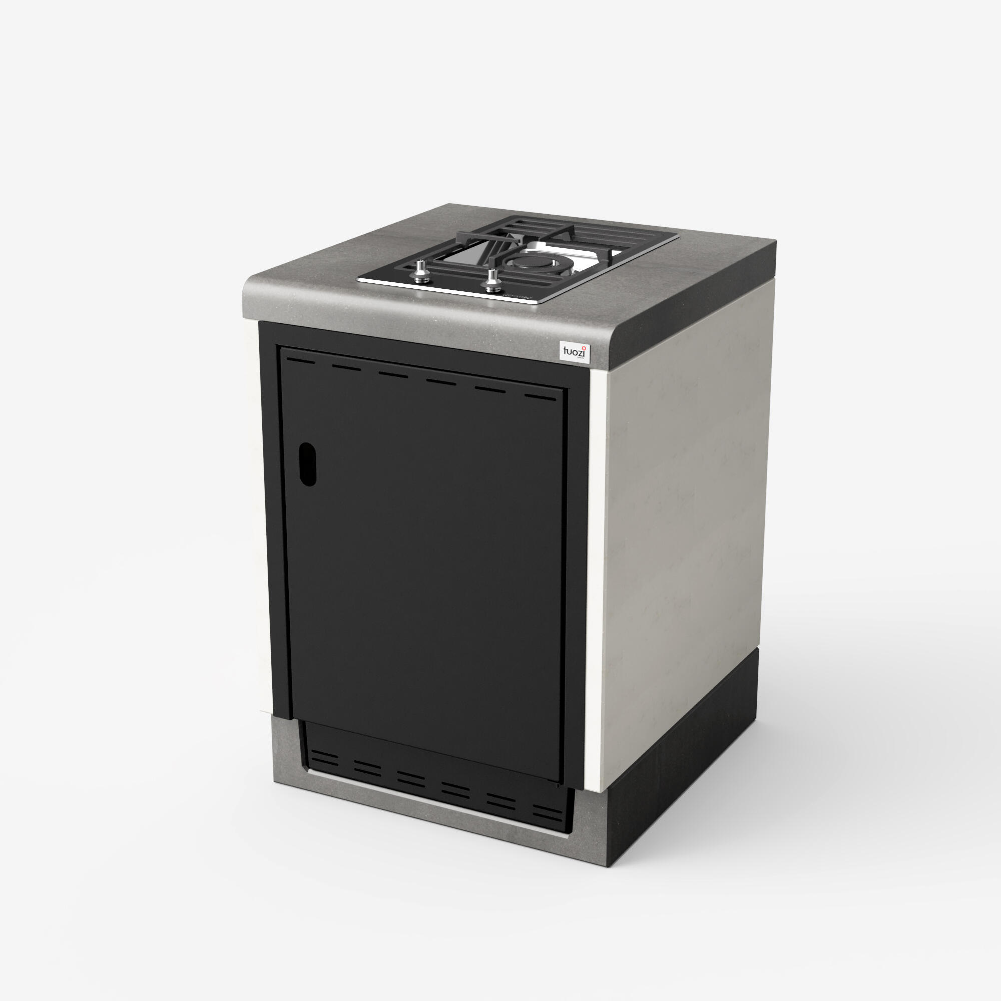 Modulo bancada kitaway [f] 61 hornillo gas smeg liso b/g