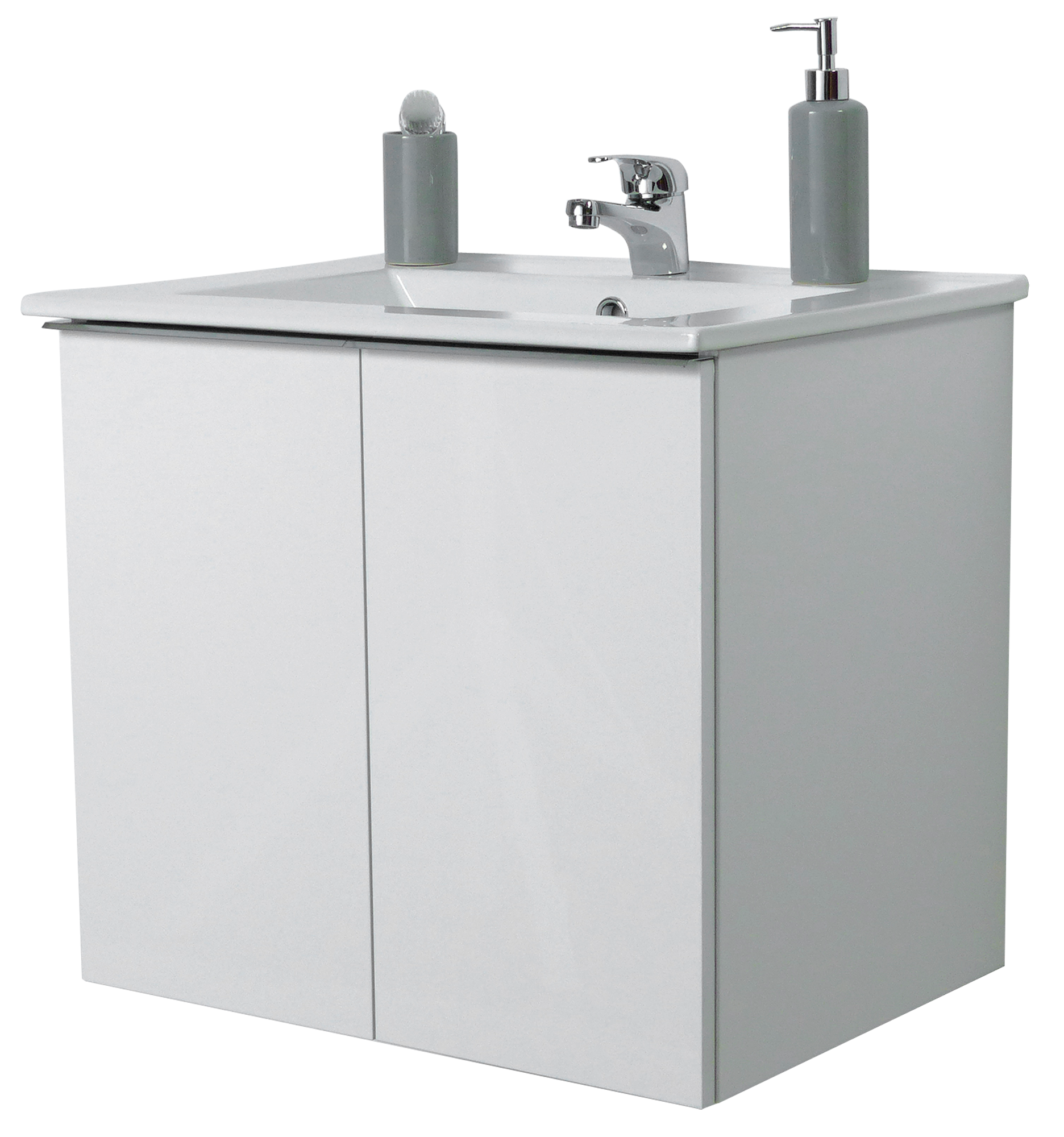 Móvel casa de banho 2 portas branco 60x45x53 cm Essential Sensea - 3