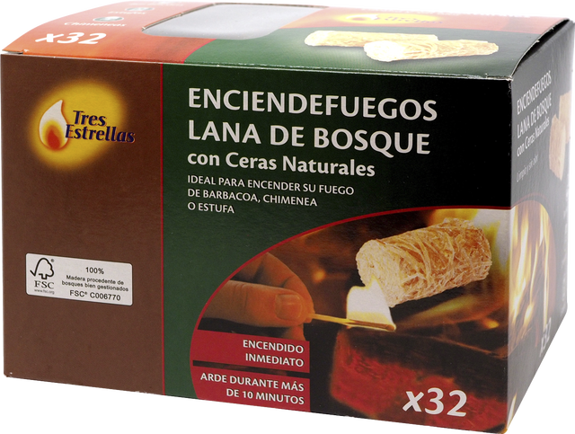Paquete de 32 encendedores lana de bosque