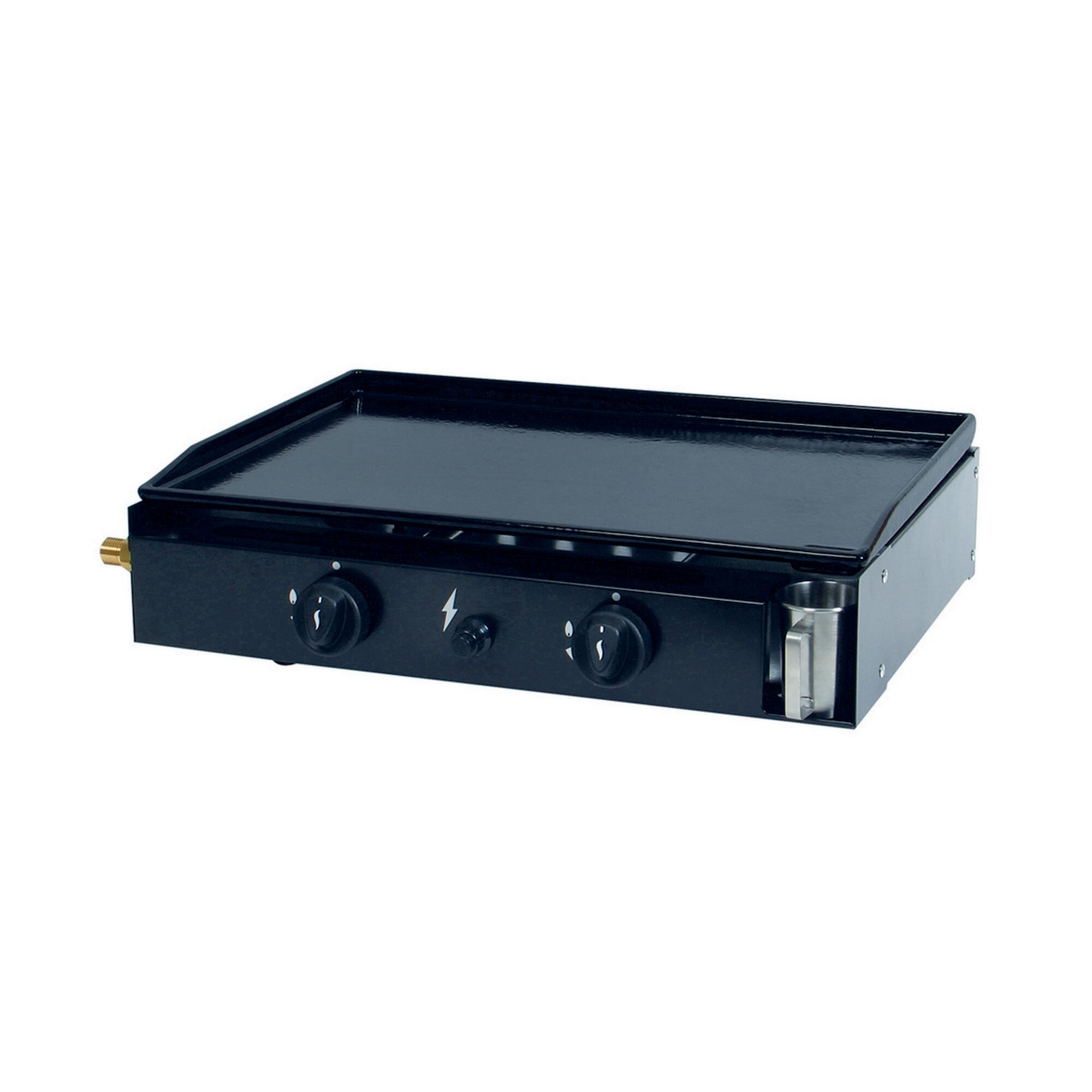 Plancha de gas naterial tom con 2 quemadores y 5.3 kw de potencia