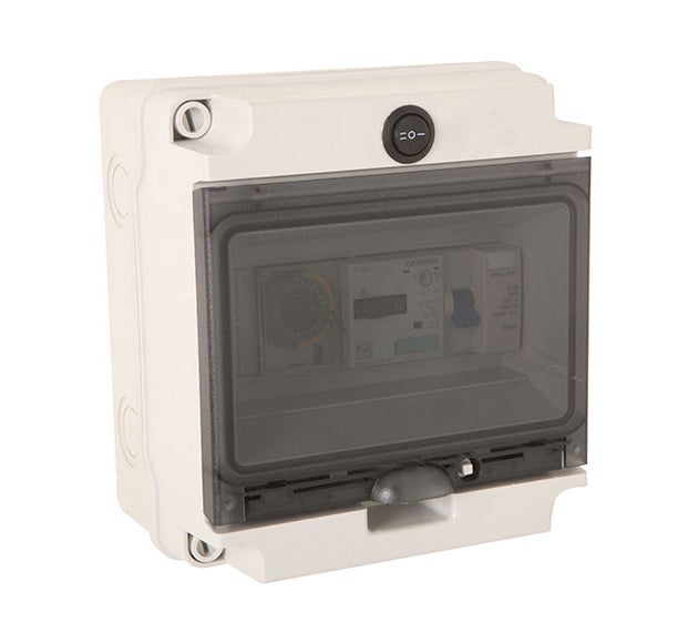 Cuadro eléctrico para depuradora 2 cv mono 19x17cm