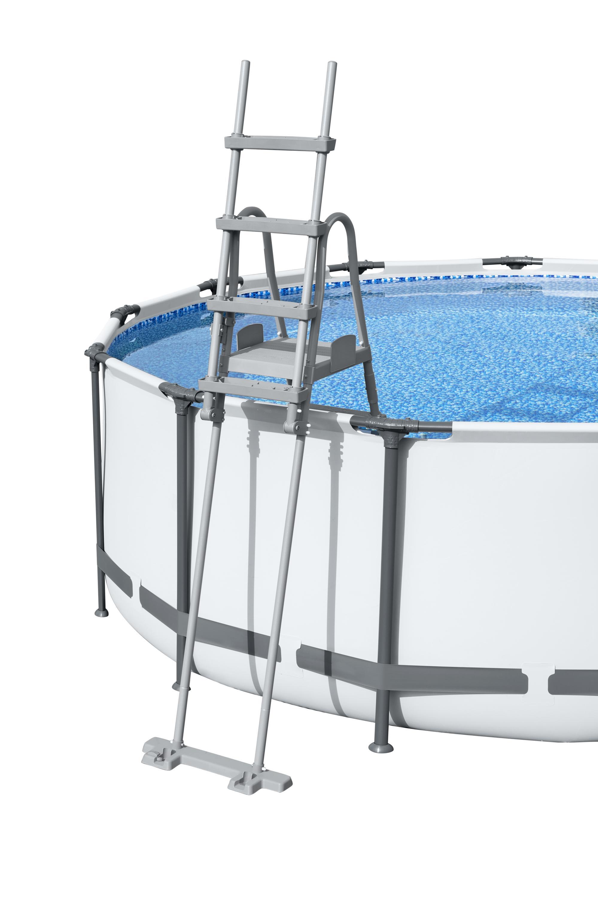 Echelle de sécurité avec plateforme, 2x4 marches, pour piscines de 132cm de haut - 5