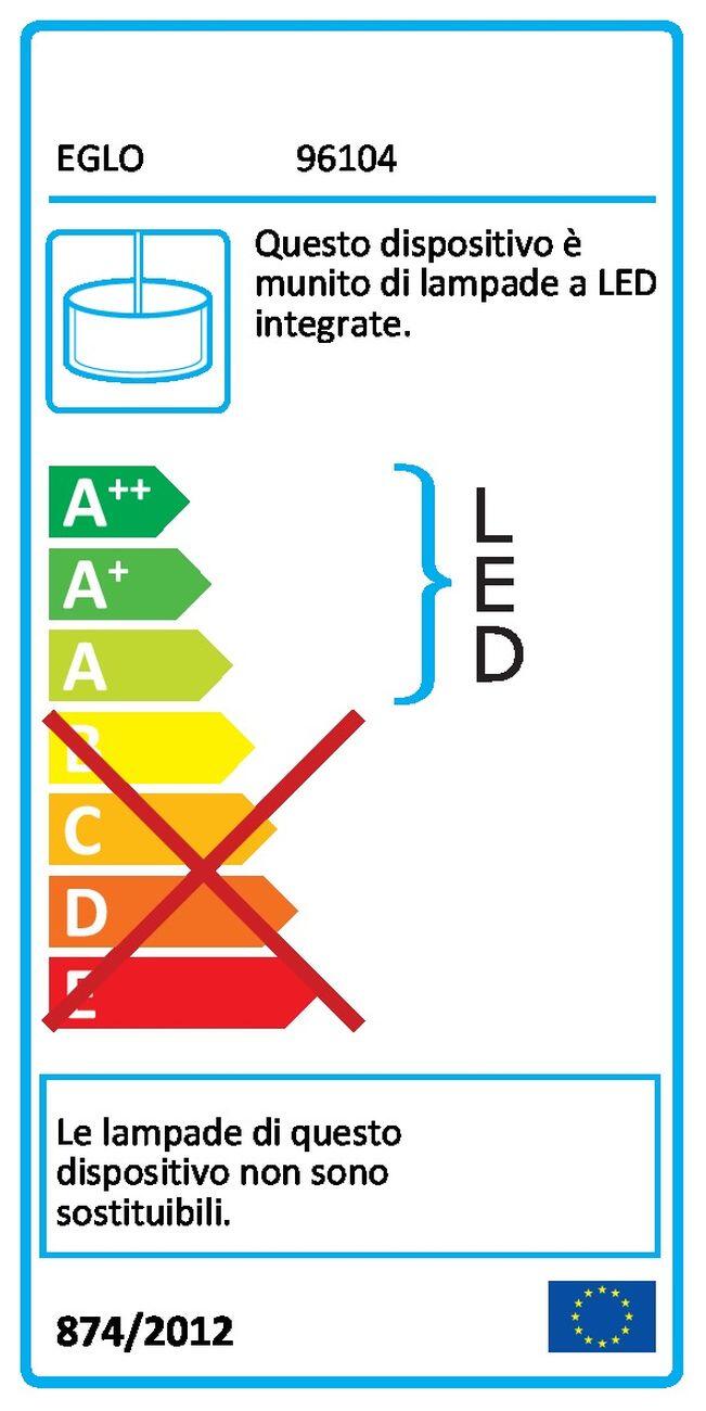 Lampadario LED moderno Lasana grigio Ø0cm, luce calda 3300 lumen, EGLO - 5
