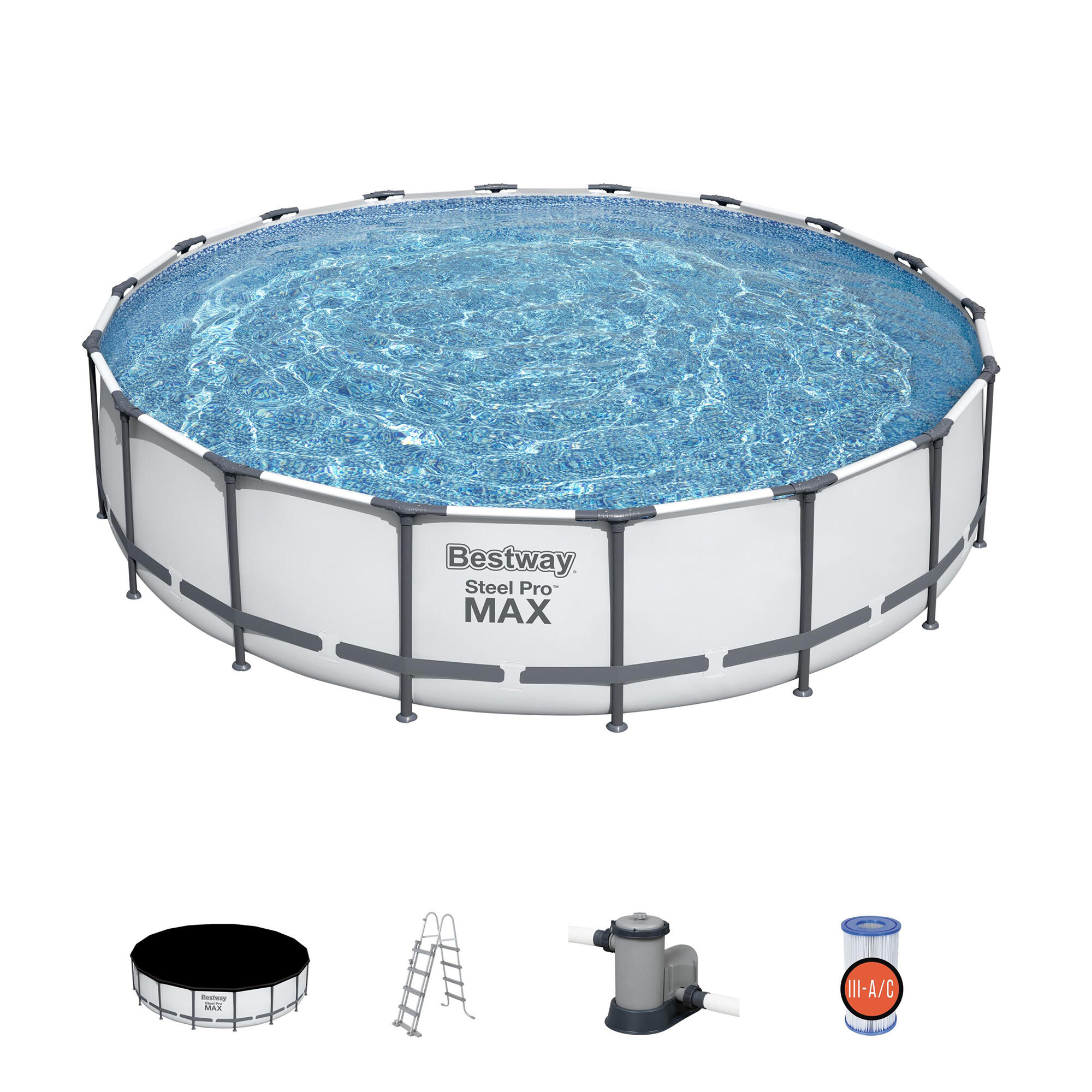 Piscina tubular de pvc redonda bestway 5.49x1.22 m