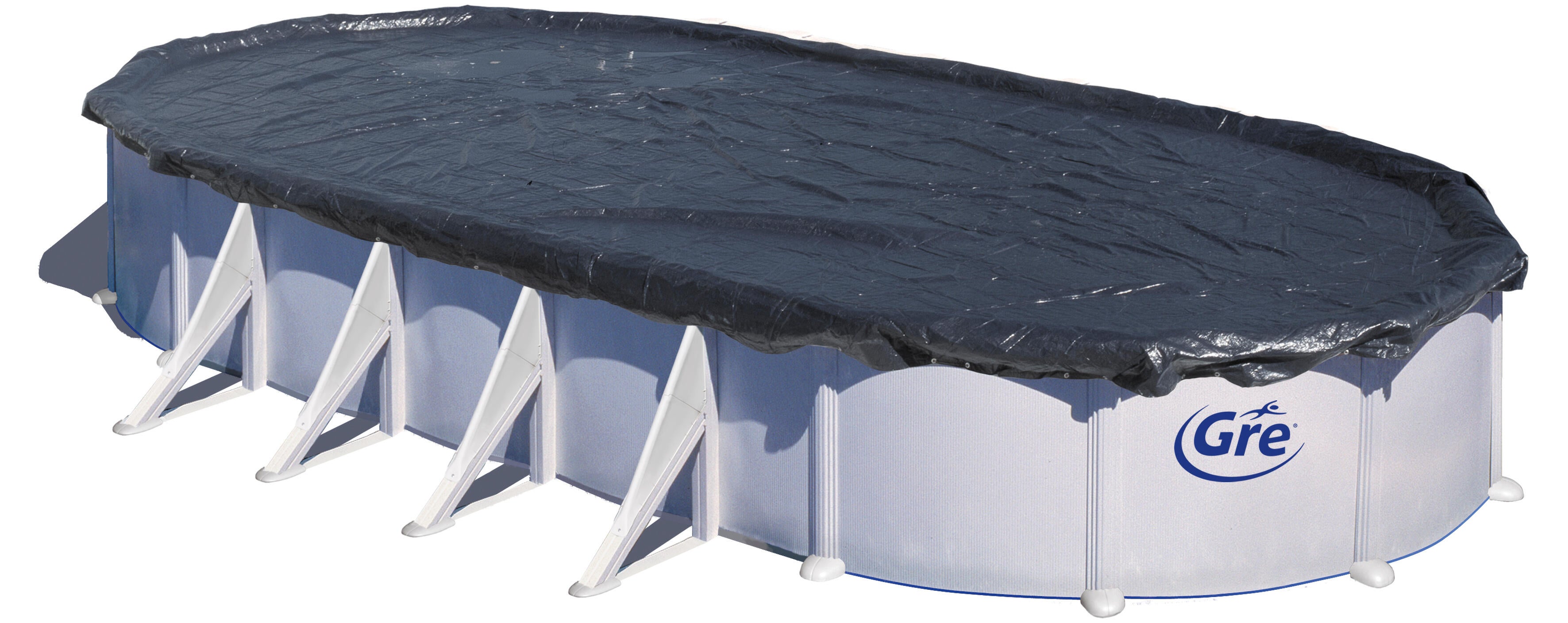 Gre Cubierta De Invierno Para Piscinas De 730X375 Cm Negro , Leroy Merlin