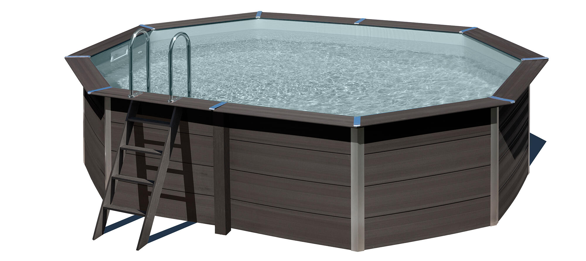 Piscina desmontable de composite ovalada + led gre 5.24x3.86x1.24 m