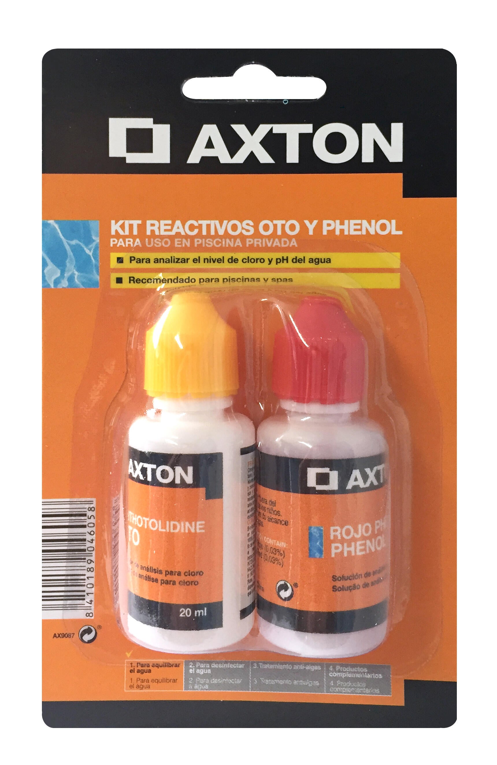 Kit de reativos líquidos AXTON OTO/PHENOL - 3