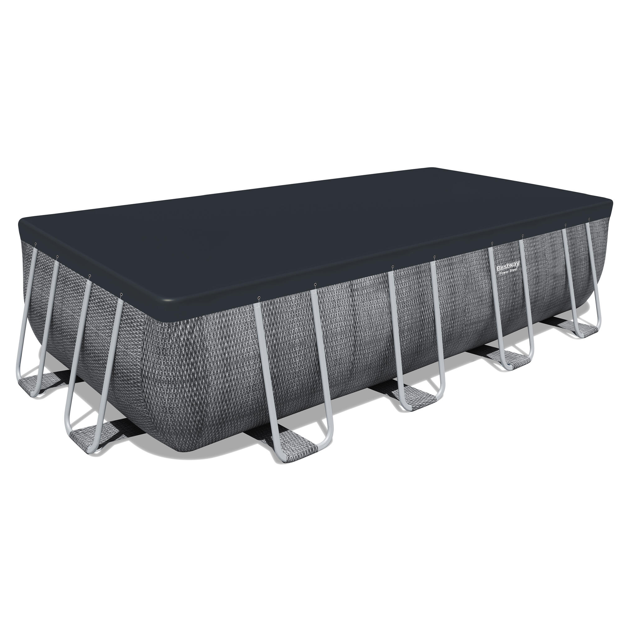 Piscina tubular de PVC multicolor rectangular 5.49x2.74x1.22 m con depuradora de cartucho y escalera de seguridad BESTWAY - 14