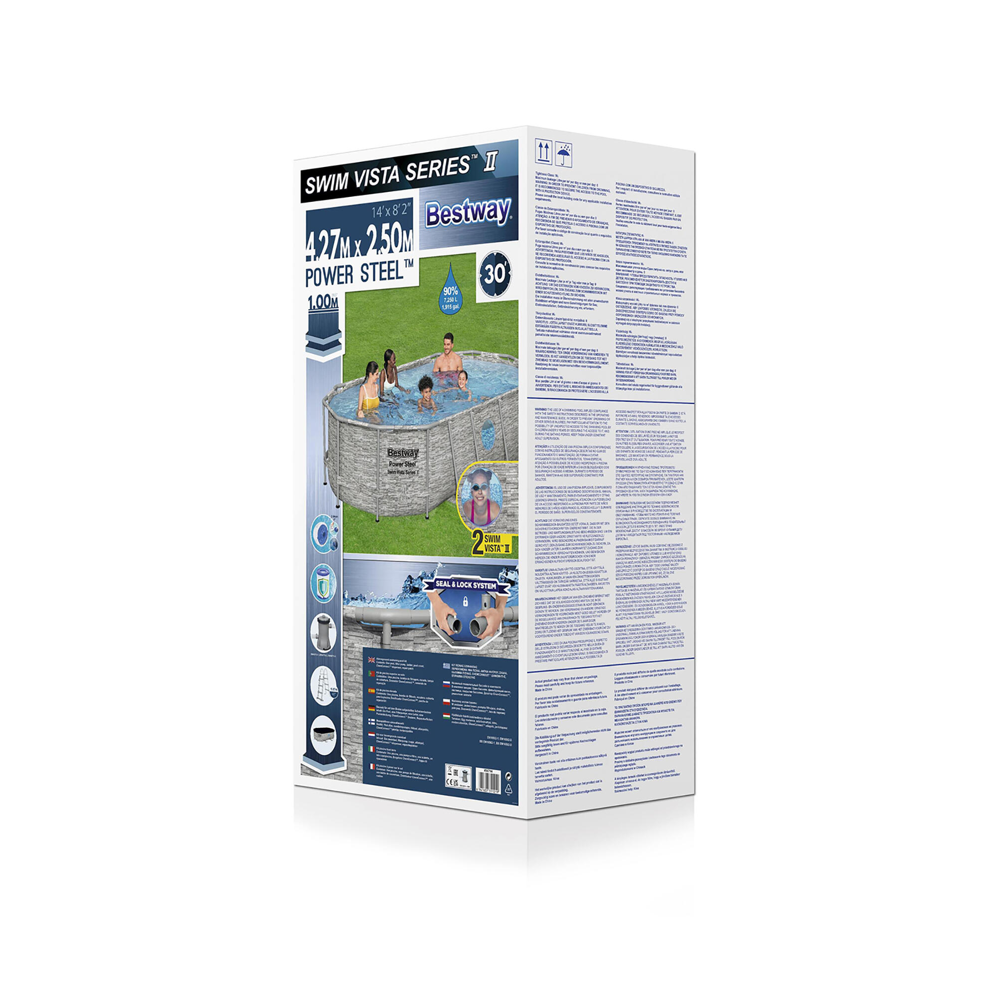 Piscina fuori terra tubolare BESTWAY Swimvista grigio H 1 x L int 4.27 x 2.5 m - 14