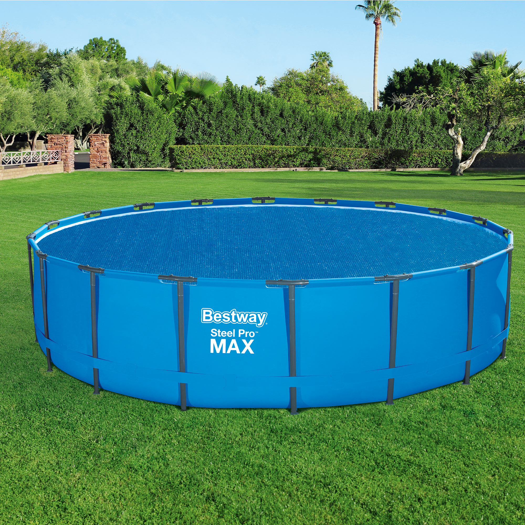 Cubierta de verano para piscina redonda de PVC de Ø 549 cm BESTWAY - 5
