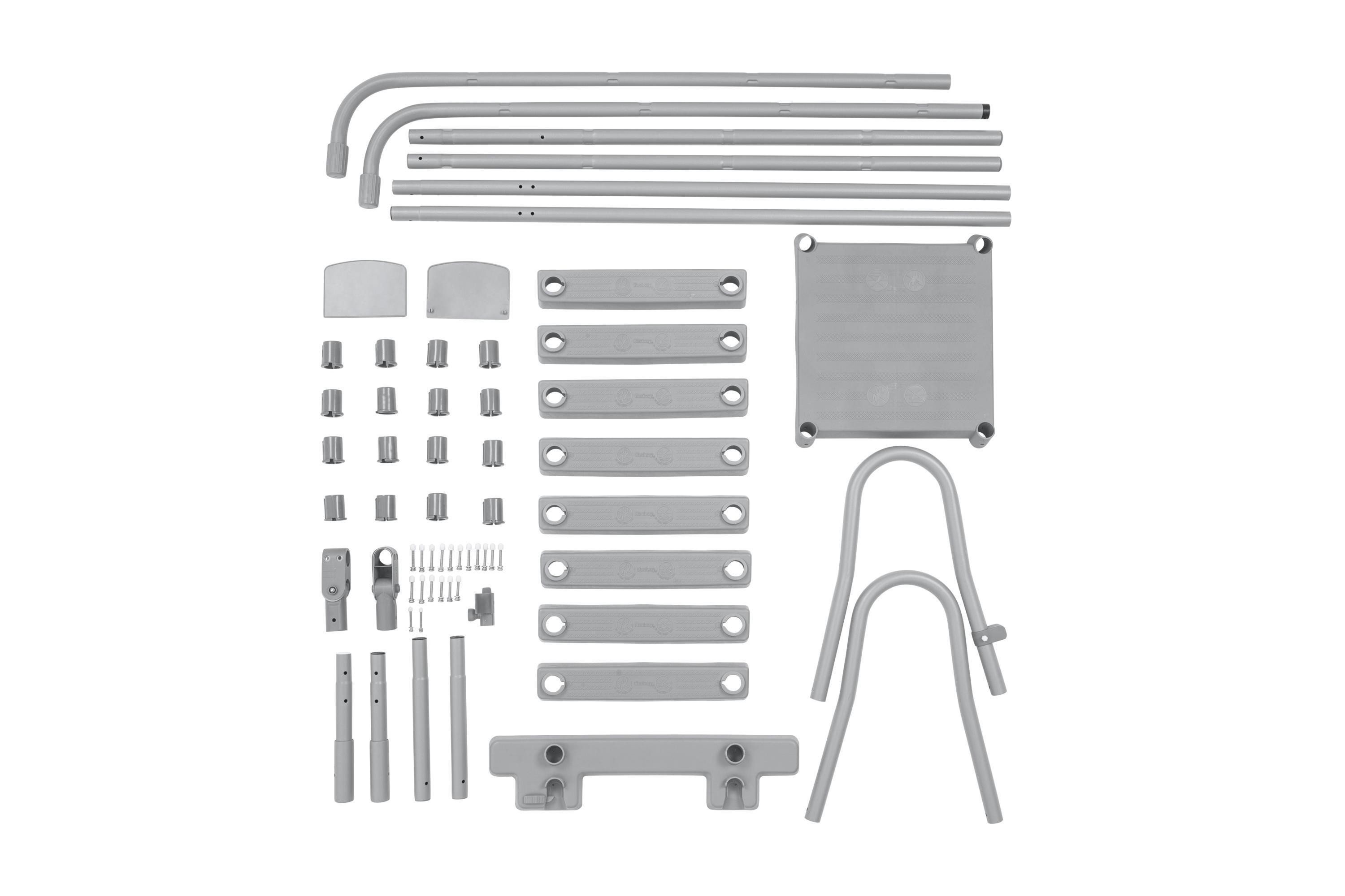 Echelle de sécurité avec plateforme, 2x4 marches, pour piscines de 132cm de haut - 4