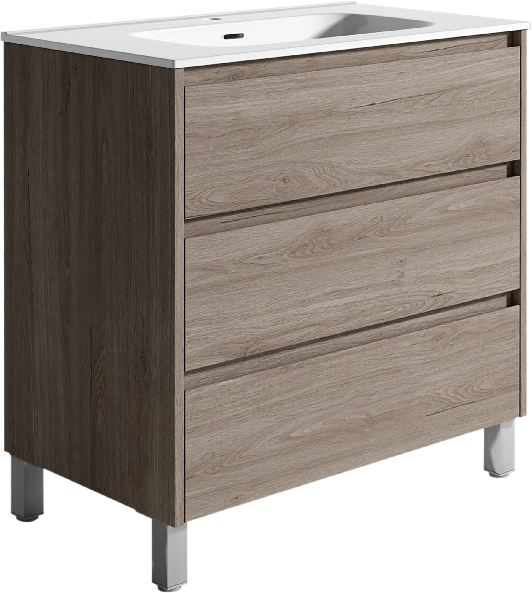 Mueble de baño moon roble gris 80x48 cm (lavabo no incluido)