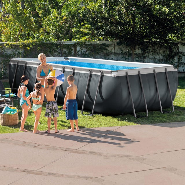 Piscina fuori terra tubolare INTEX Ultra XTR Frame grigio L int 5.49 x 2.74 m