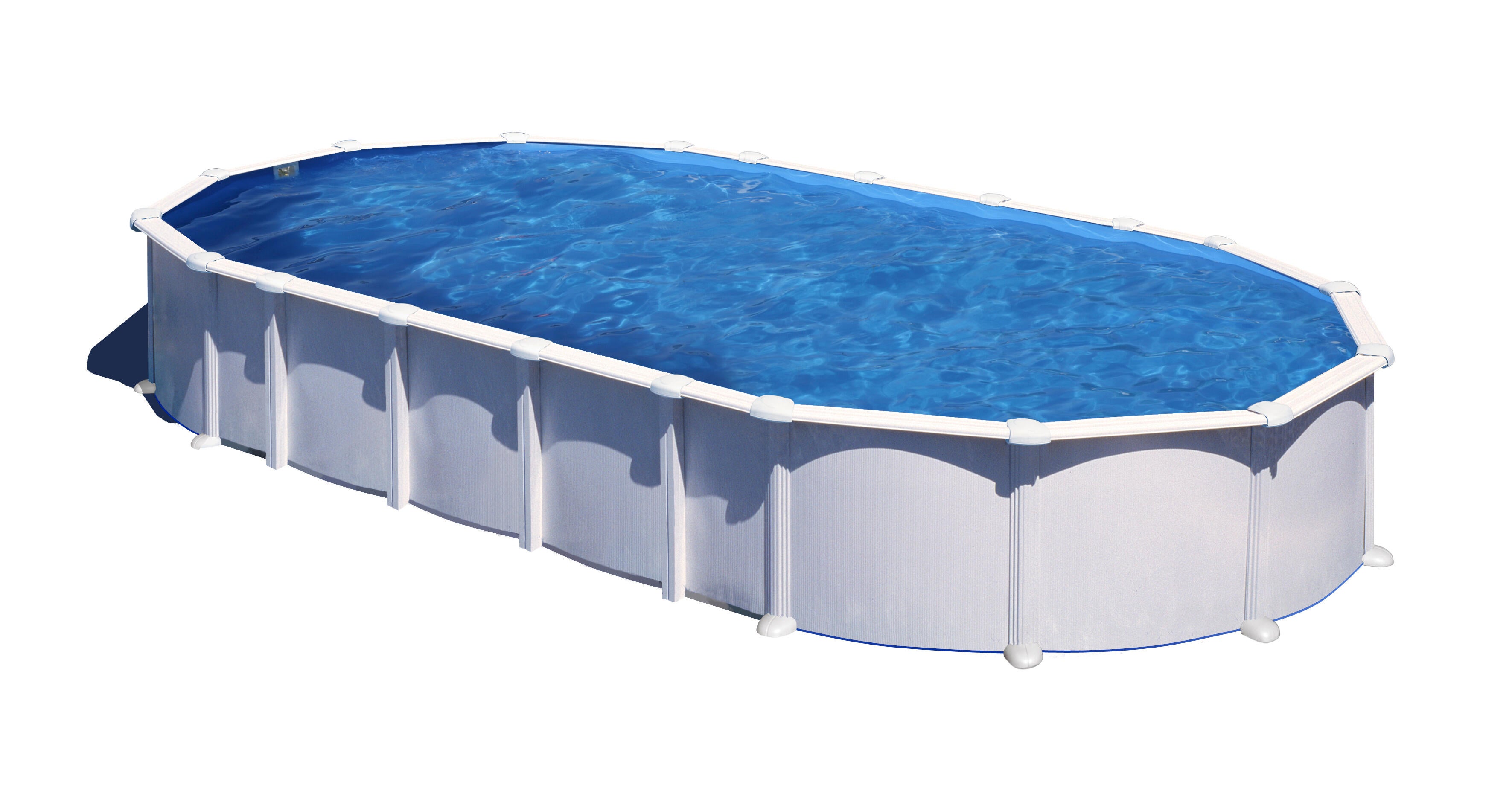 Piscina Desmontable De Acero Blanco Ovalada Gre 10 X 5,5 X 1,32 M