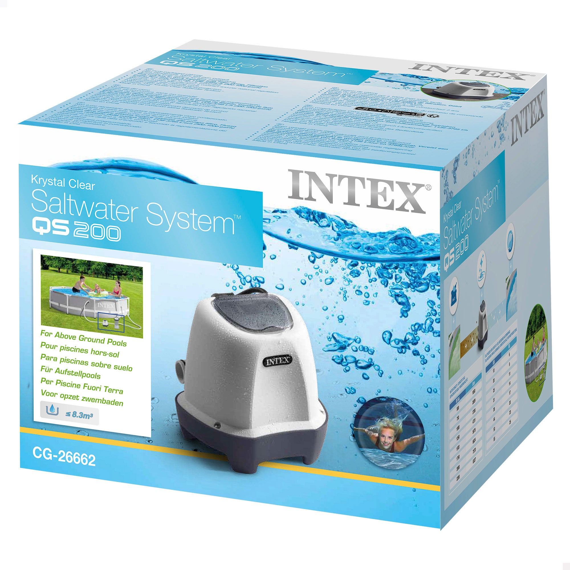 Clorador salino Krystal Clear QS200 INTEX 20 W para piscinas hasta 8,3 m3 - 5