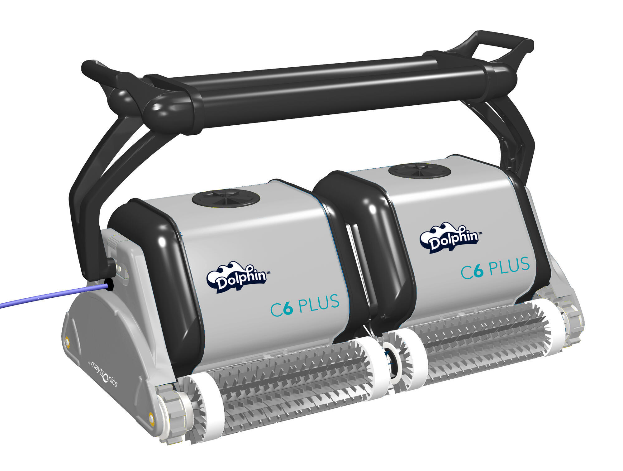 Limpiafondos eléctrico dolphin c6 para limpiar fondo de piscina con carro incluido