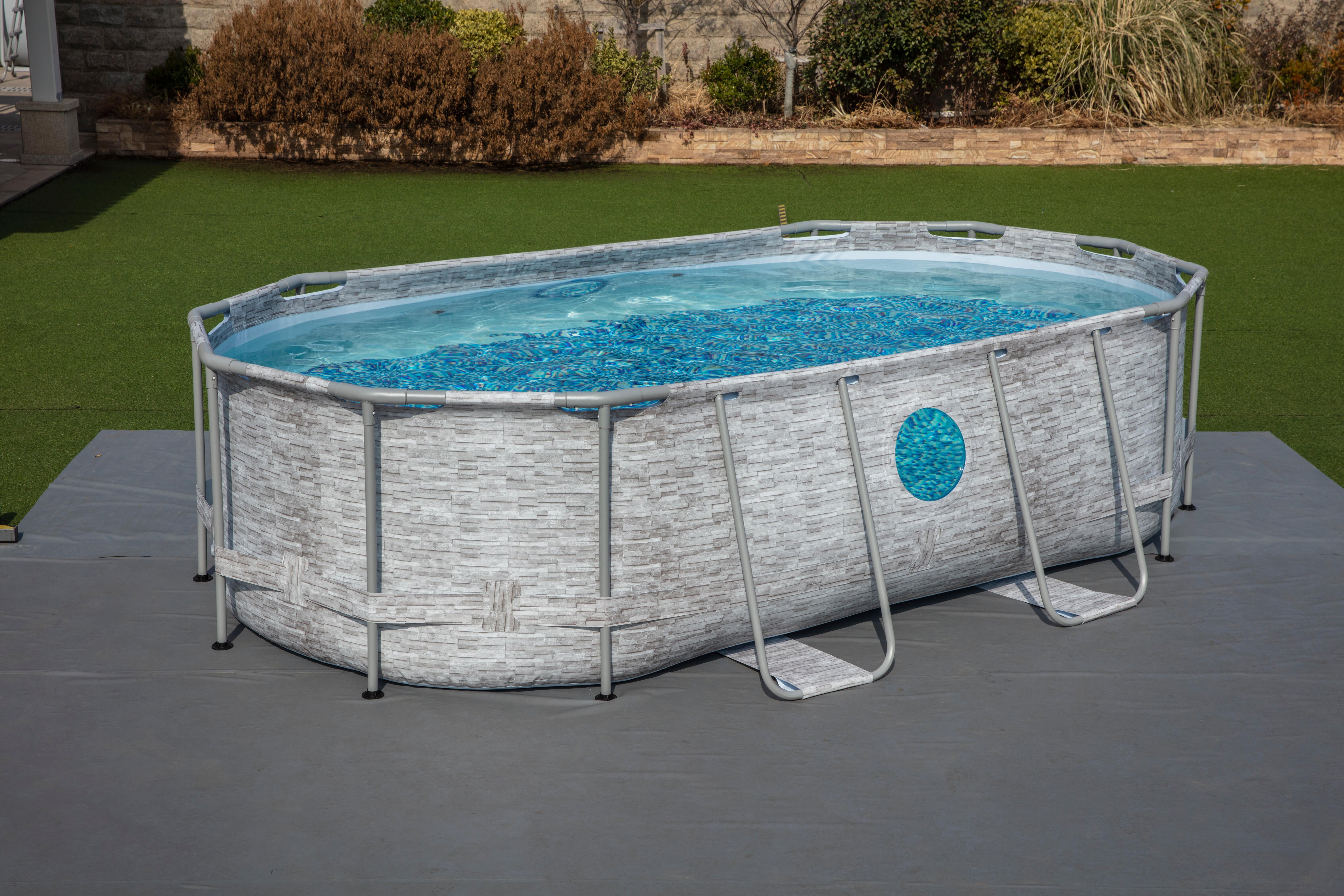 Piscina fuori terra tubolare BESTWAY Swimvista grigio H 1 x L int 4.27 x 2.5 m - 2