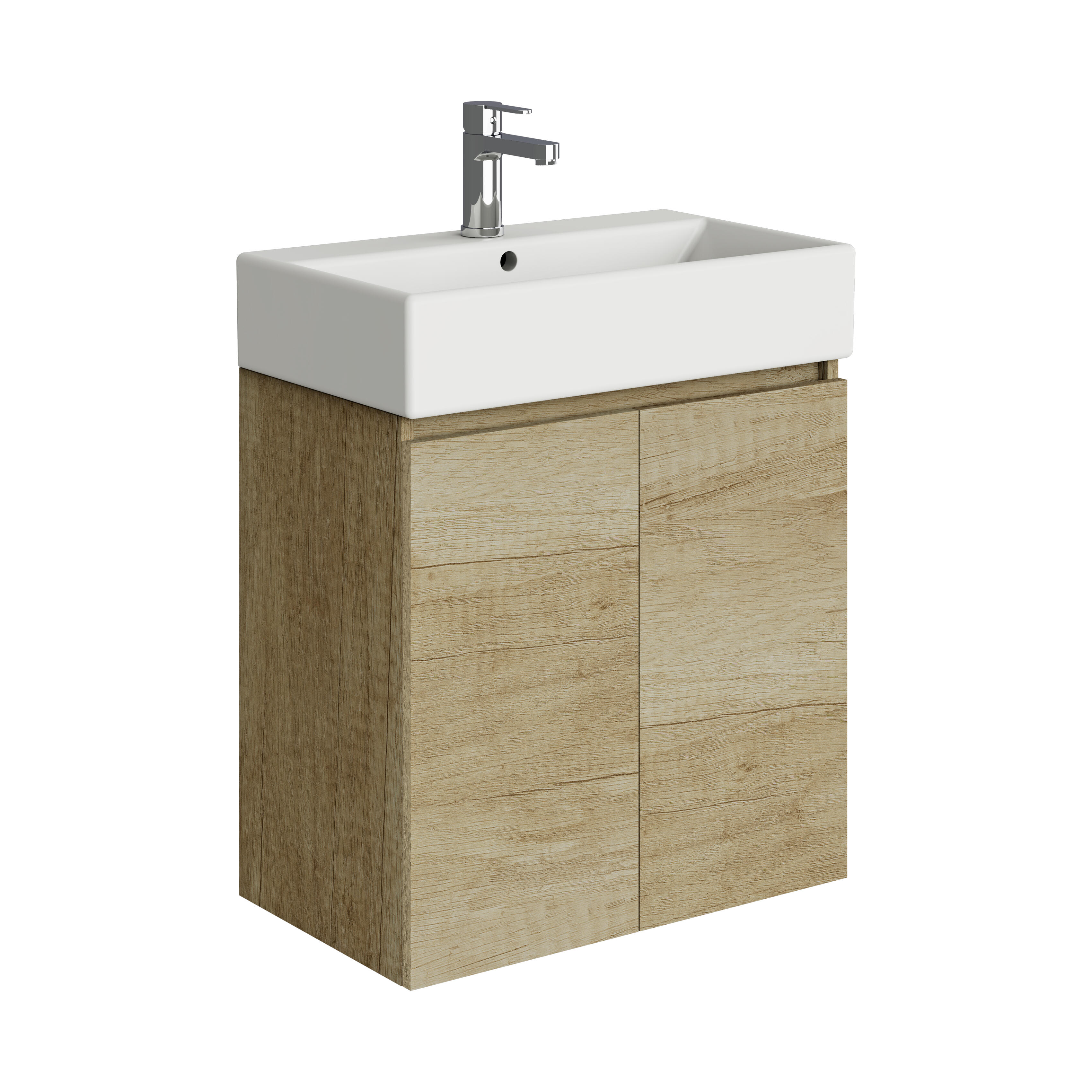 Mueble de baño con lavabo  Espacio L olmo mate 60x35 cm - 2