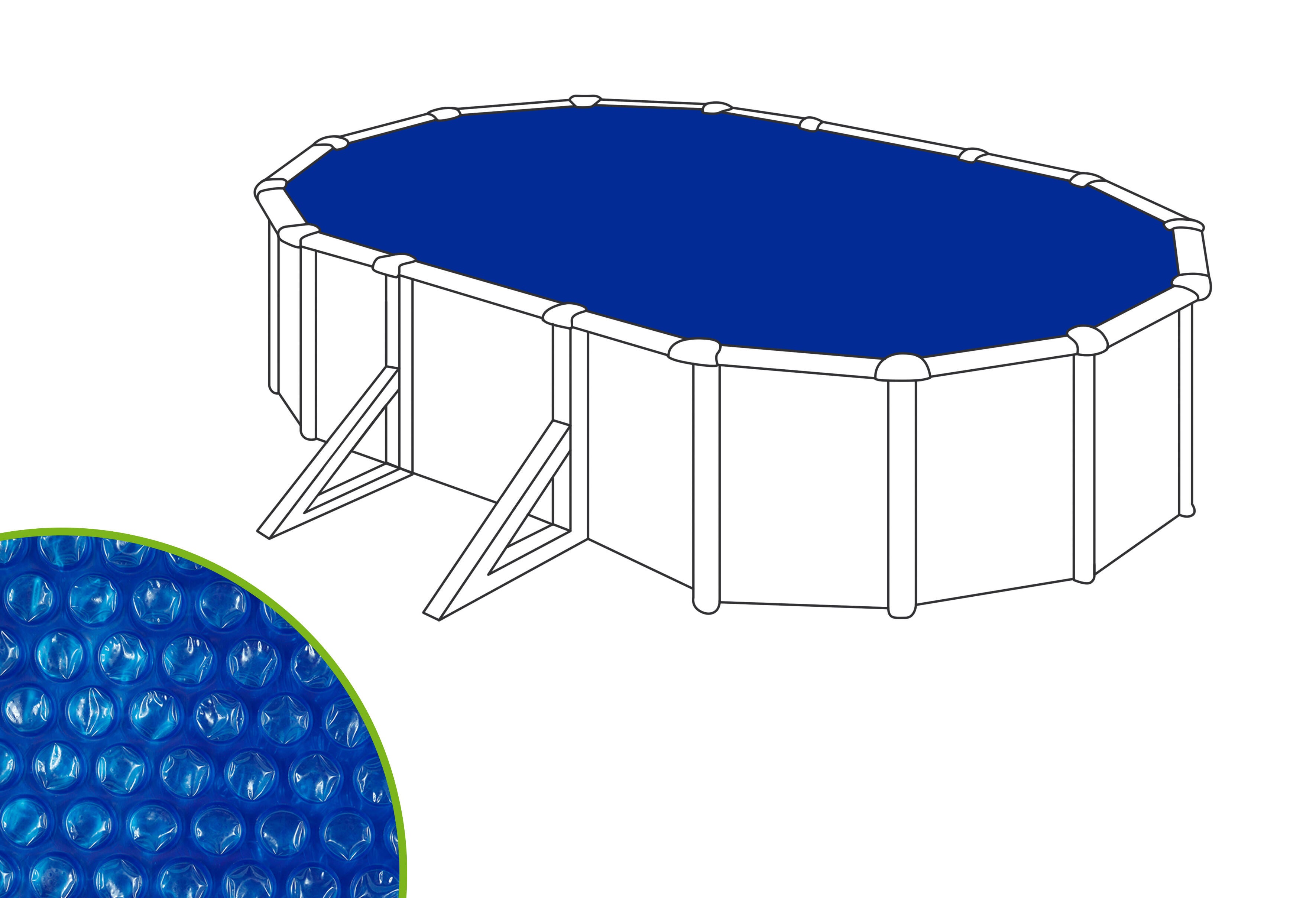 Cubierta de verano isotérmica NATERIAL ovalada de polietileno 730 x 375 cm - 5