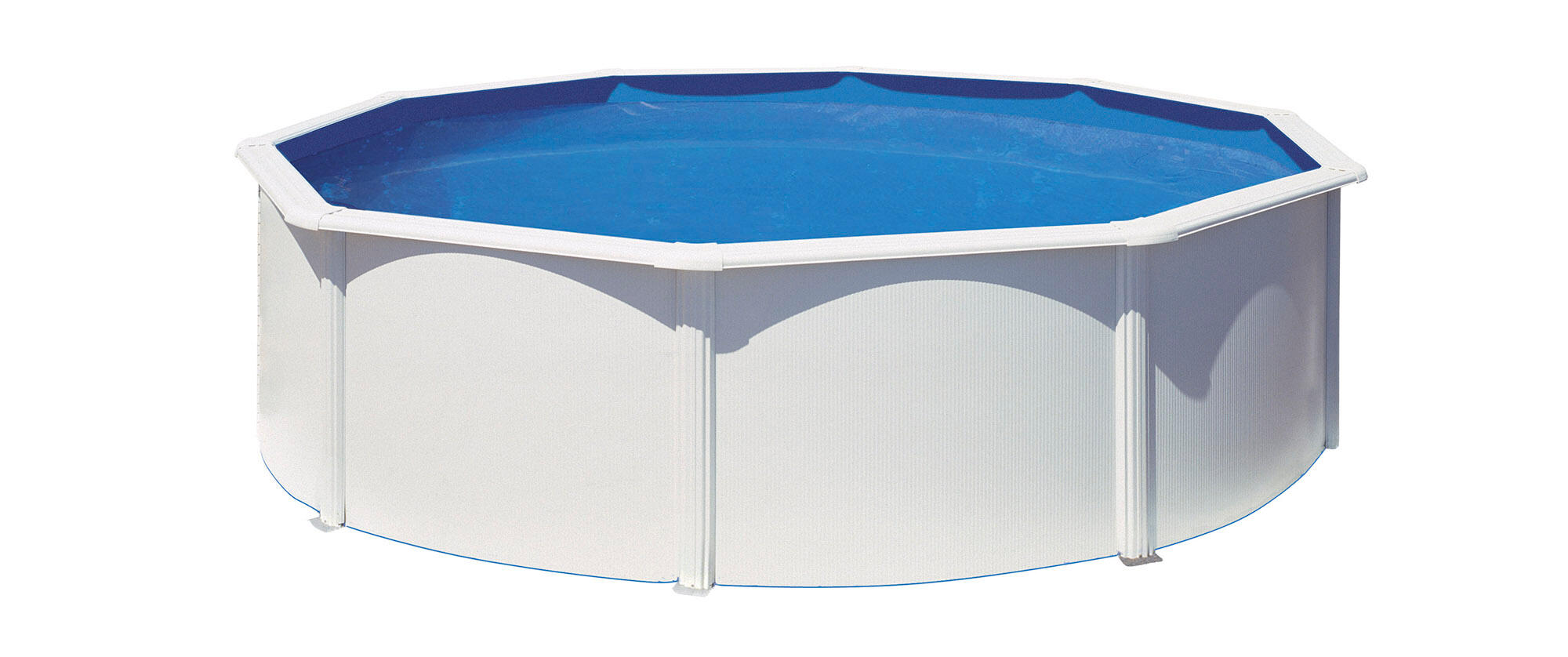 Piscina desmontable de acero blanco redonda gre ø 4,6 x 1,2 m