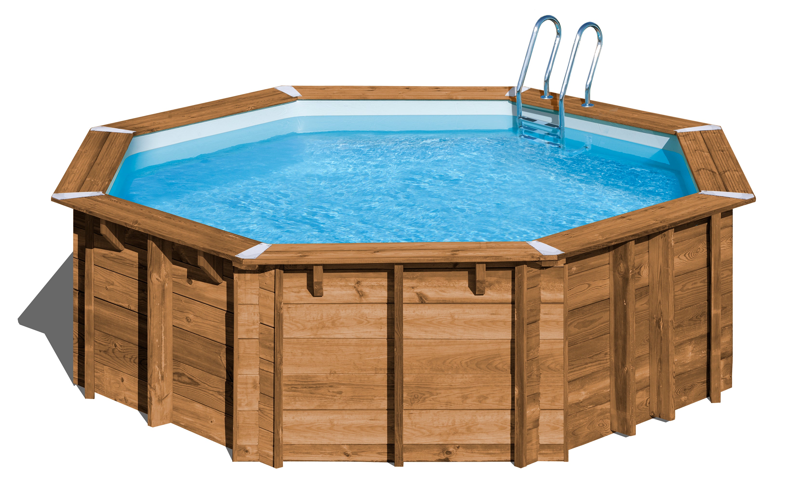 Piscina desmontable de madera redonda gre ø 4.28 x 1.17 m