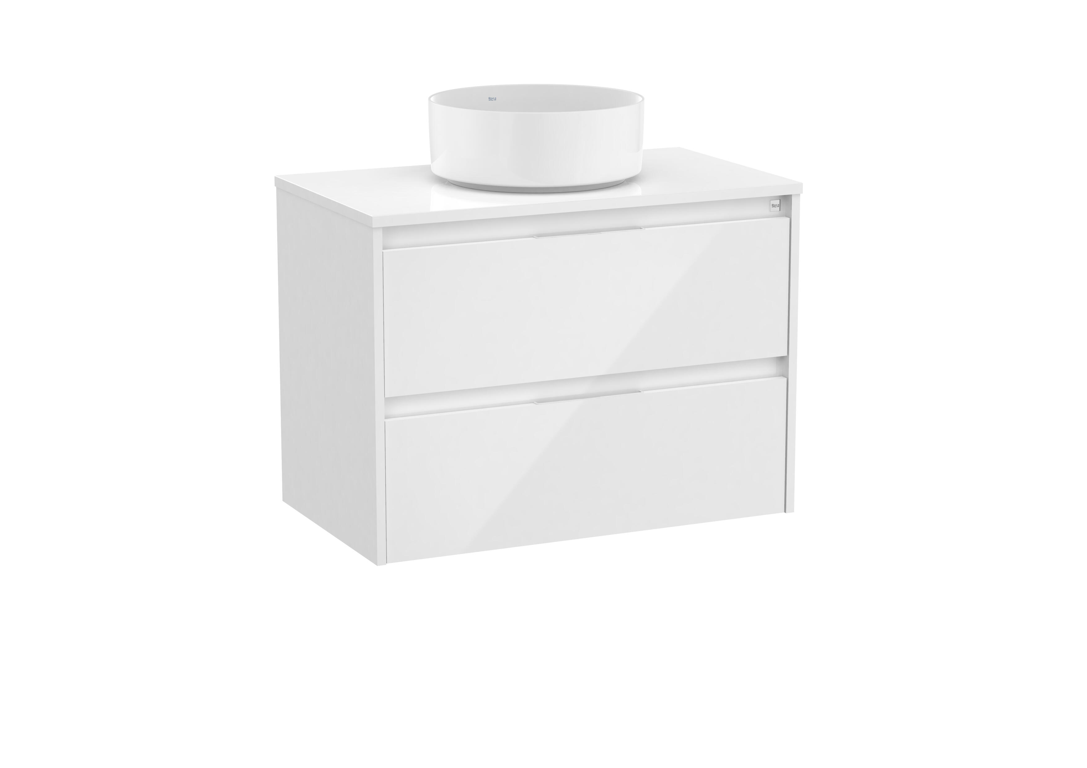 Móvel com tampo ROCA ALPINE 80CM 2 GAVETAS BRANCO - 2