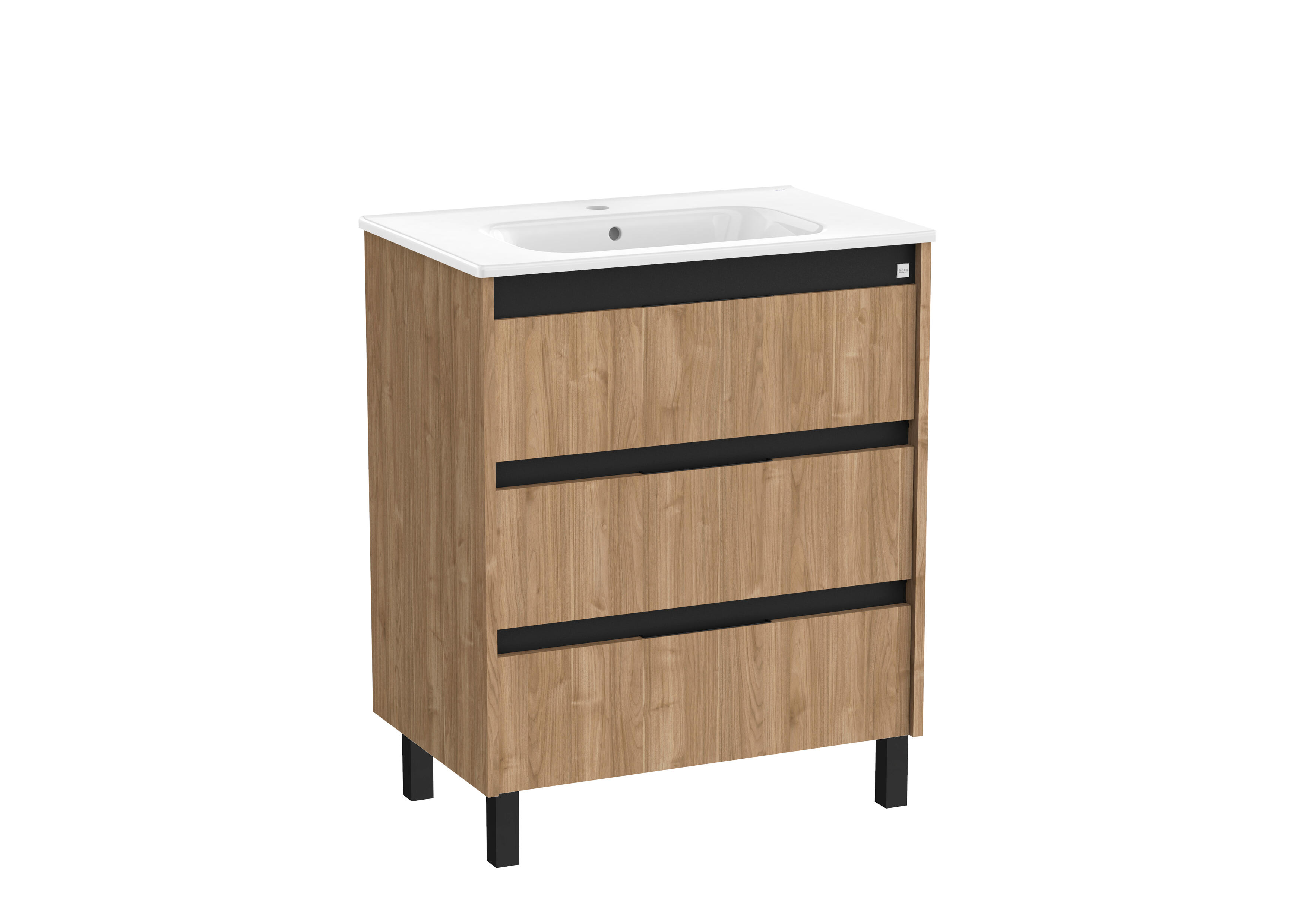 Mueble de baño con lavabo  Alpine nogal  70x46 cm - 2