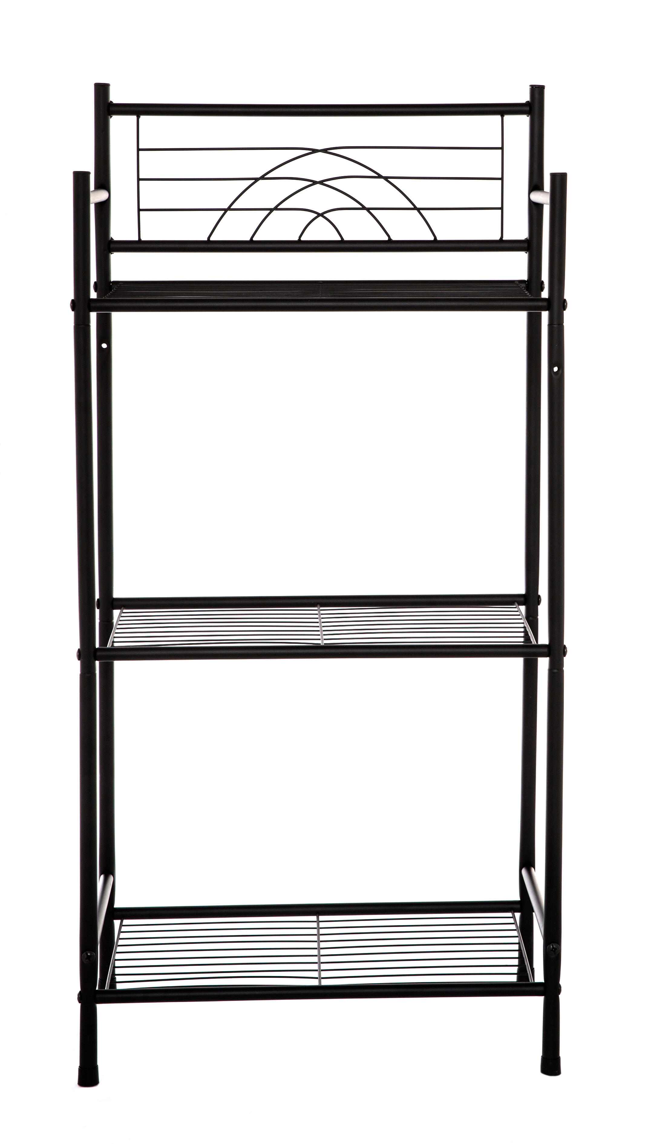 Estante para el baño de acero negro dinamic 45x28x91cm