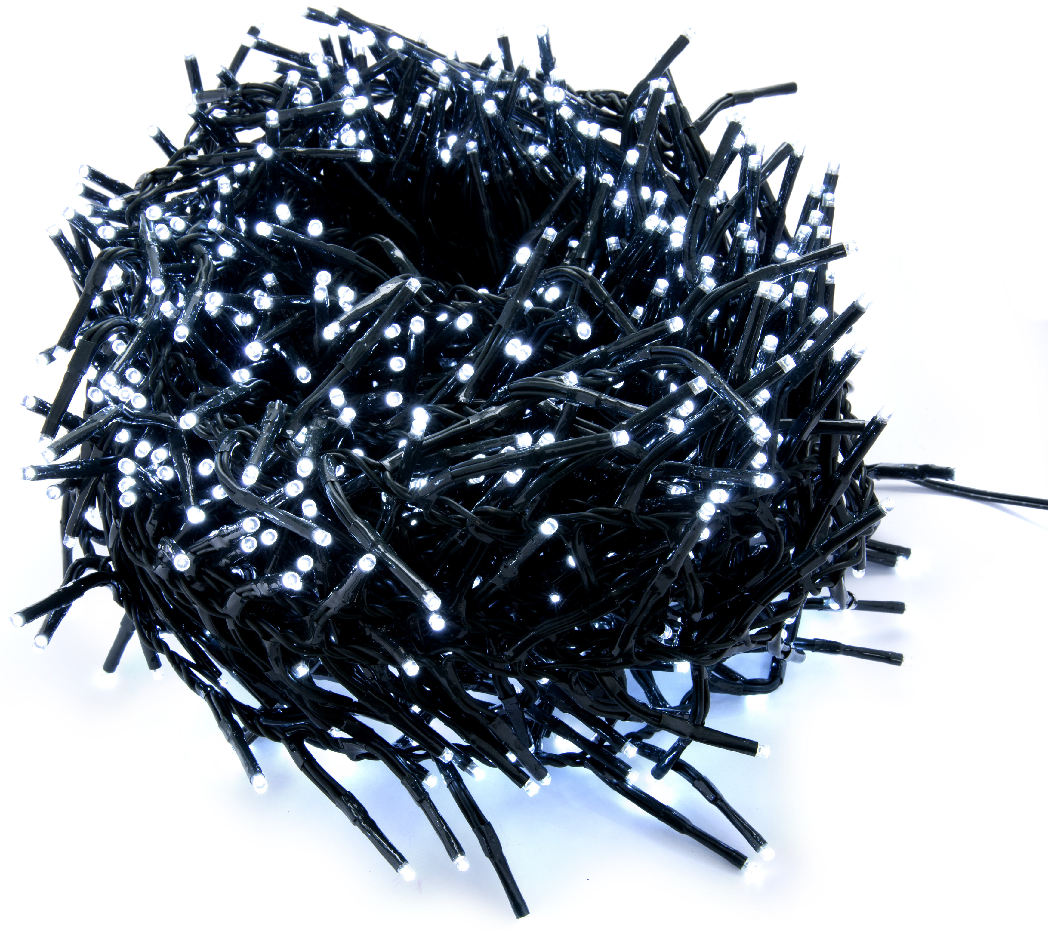 Guirnalda iluminada para árbol de 180 cm con 936 bombillas led blanco de 15 metros de iluminación para exterior con transformador