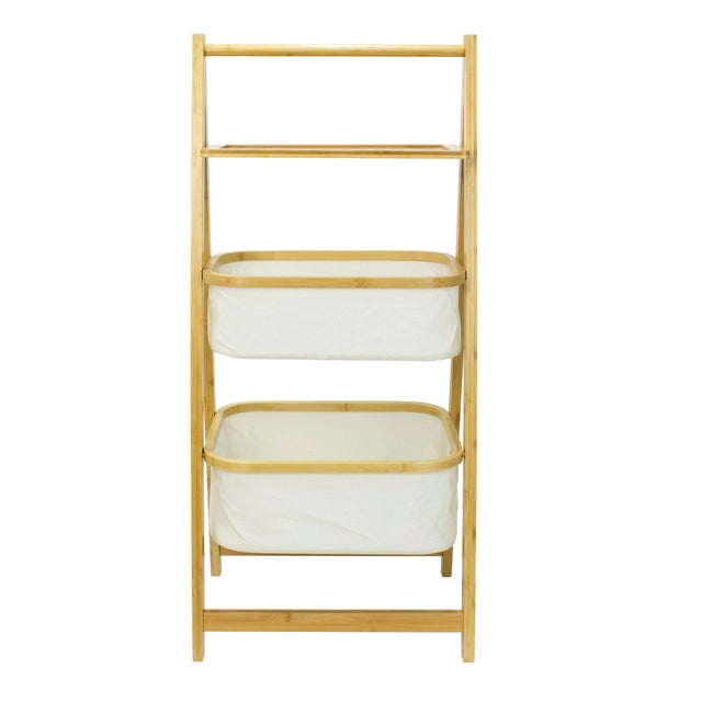 Estante para el baño de bambú marrón Lotus 45x33x100cm