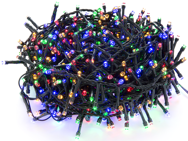 Grinalda iluminada interior/exterior 750 leds multicor