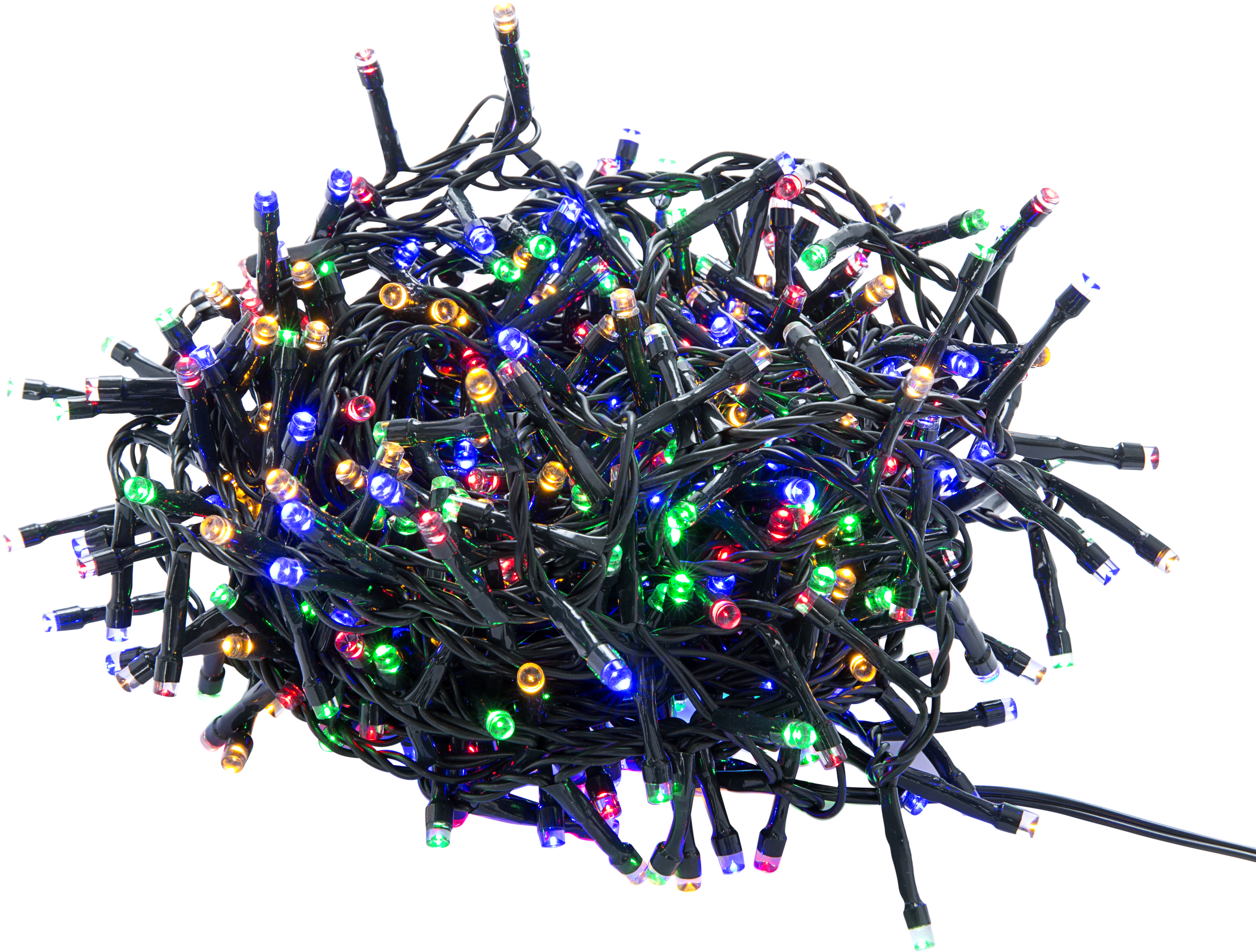 Guirnalda iluminada para árbol de 180 cm con 500 bombillas led multicolor de 16.00 metros de iluminación para exterior con transformador