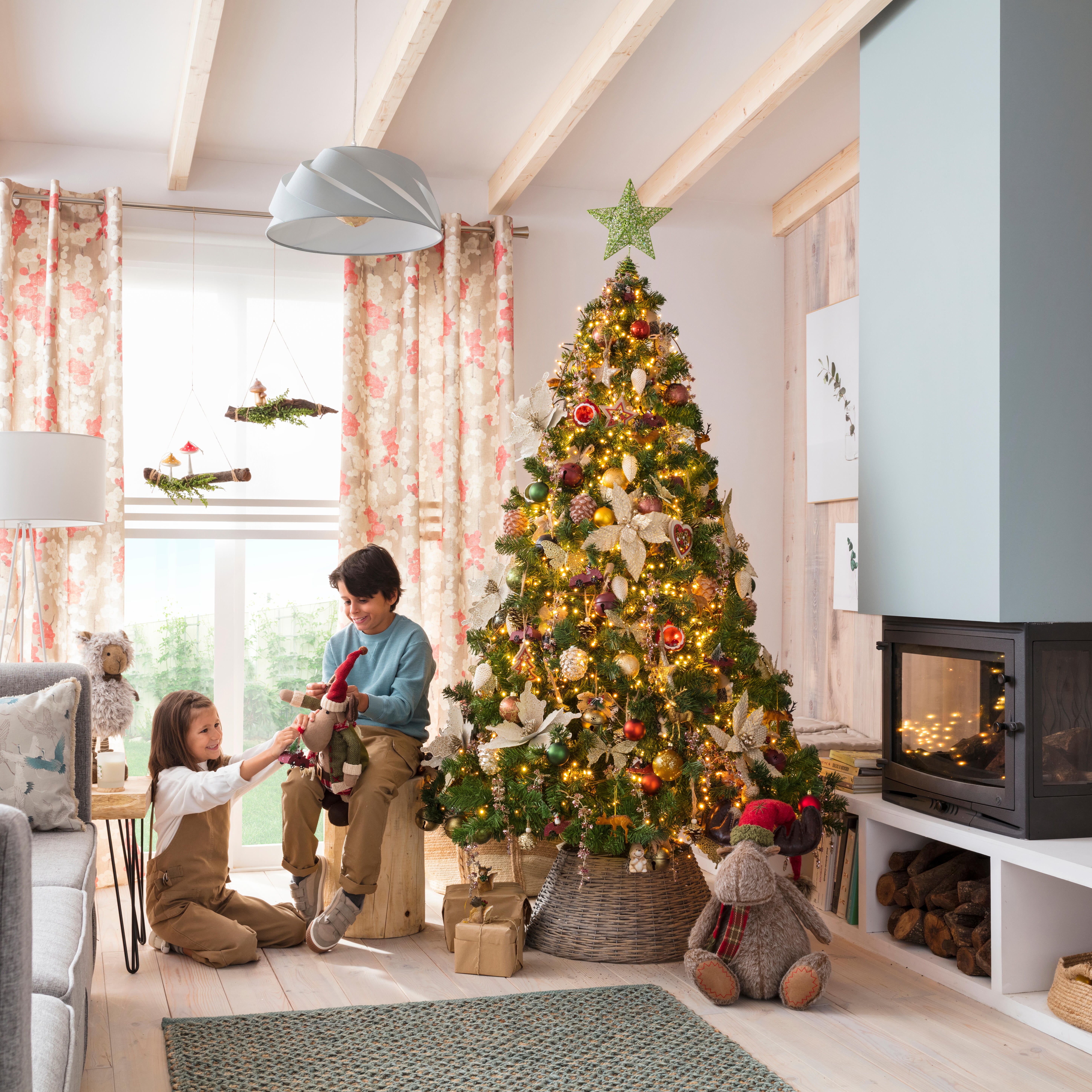 Base para árbol de Navidad yute 57x28 cm - 10