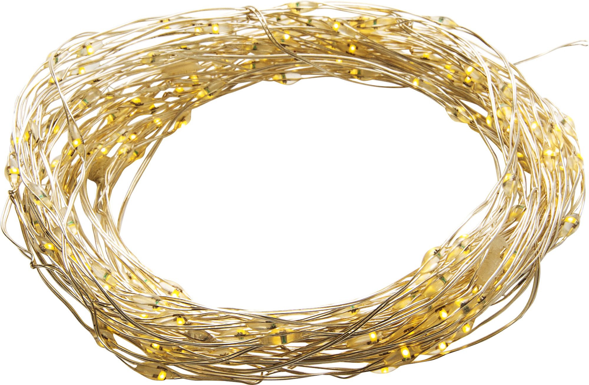 Guirnalda iluminada decorativa con 200 bombillas LED blanco cálido de 10.25 metros de iluminación para exterior a pilas - 5