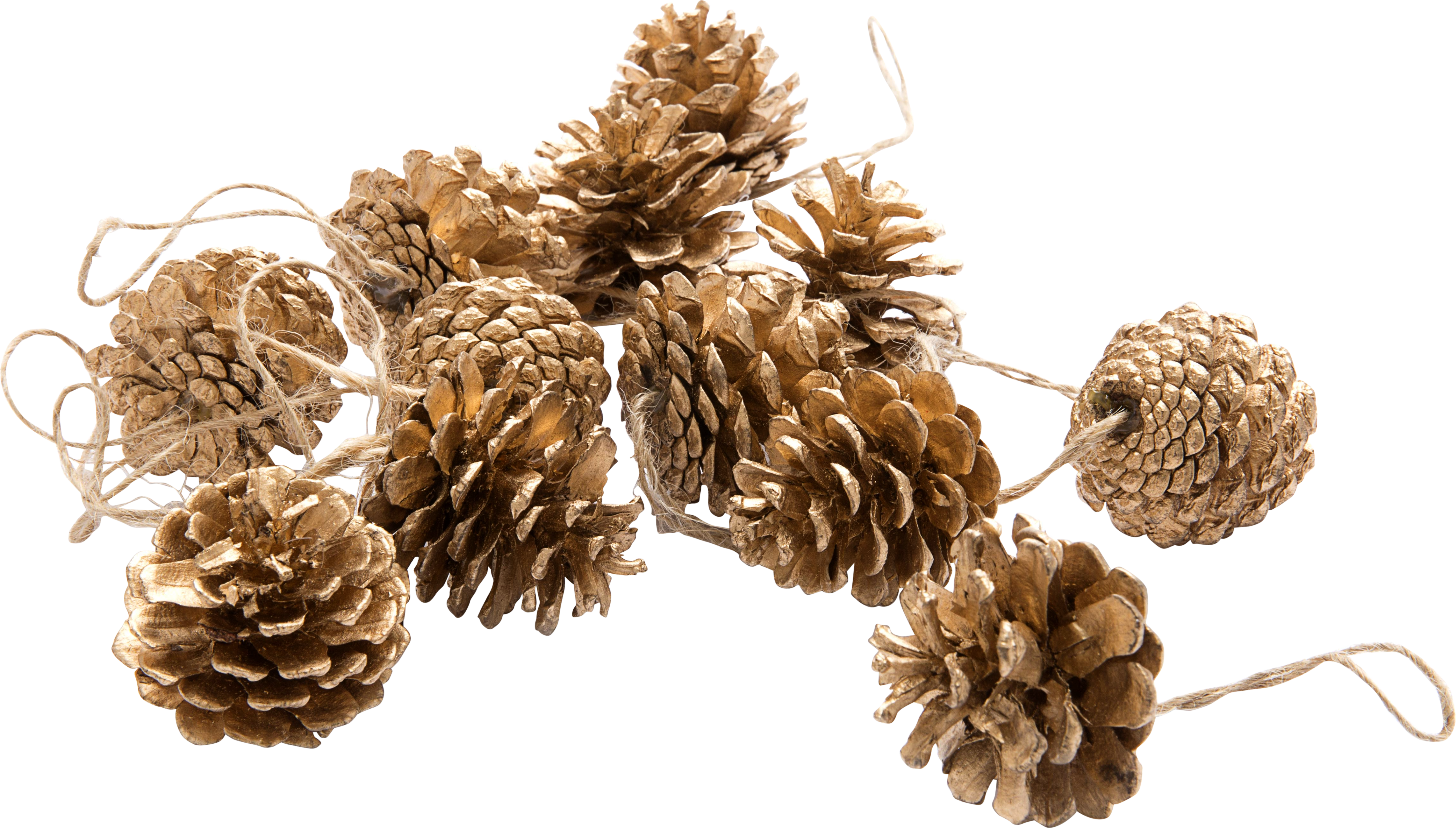 Adorno colgante bola con piña marrón Ø5 cm - 3