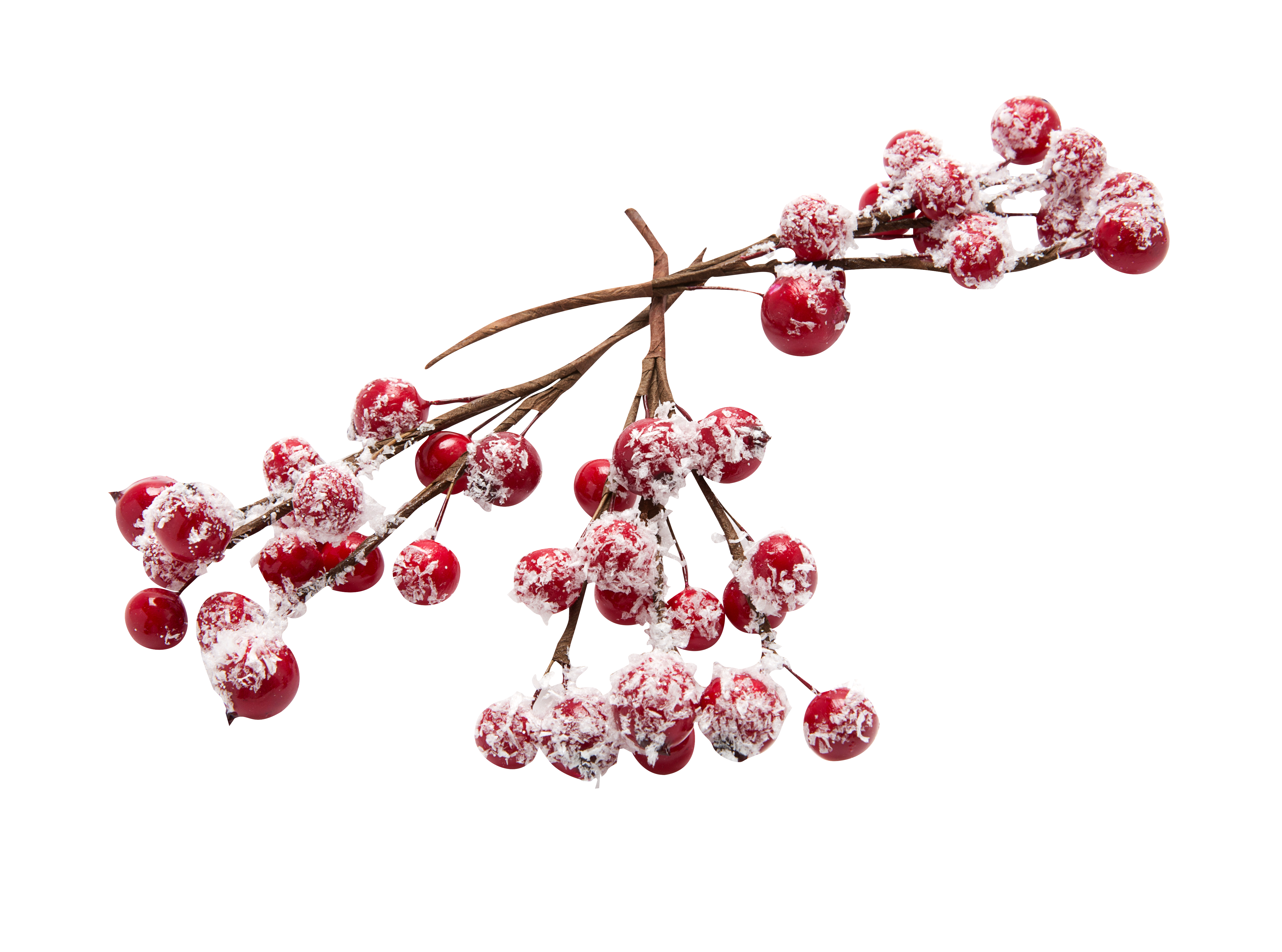 Set 3 ramos de bayas nevadas 15 cm - 4