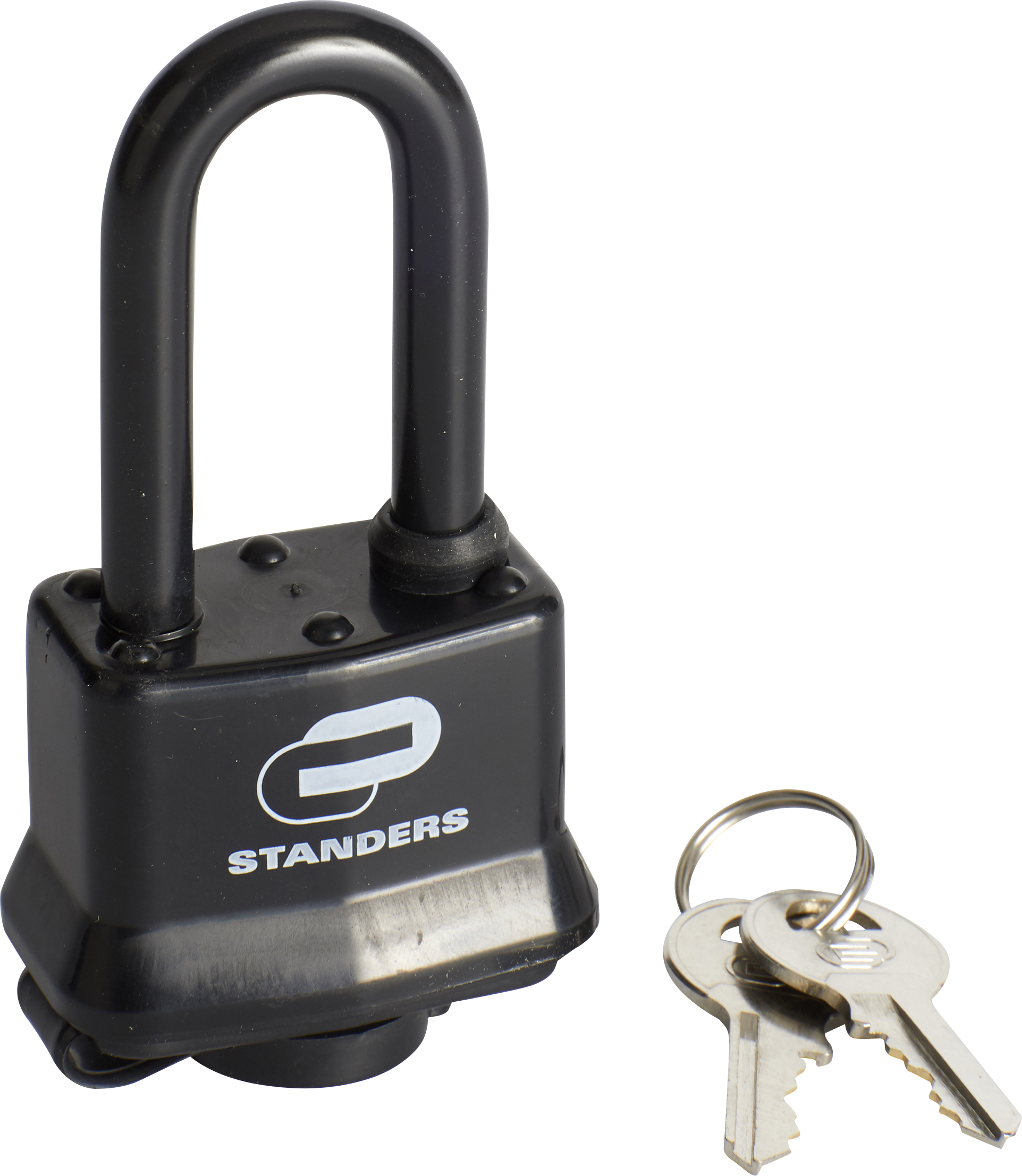 Candado con 2 llaves de doble cierre automático STANDERS, cuerpo hierro, 40 mm - 4