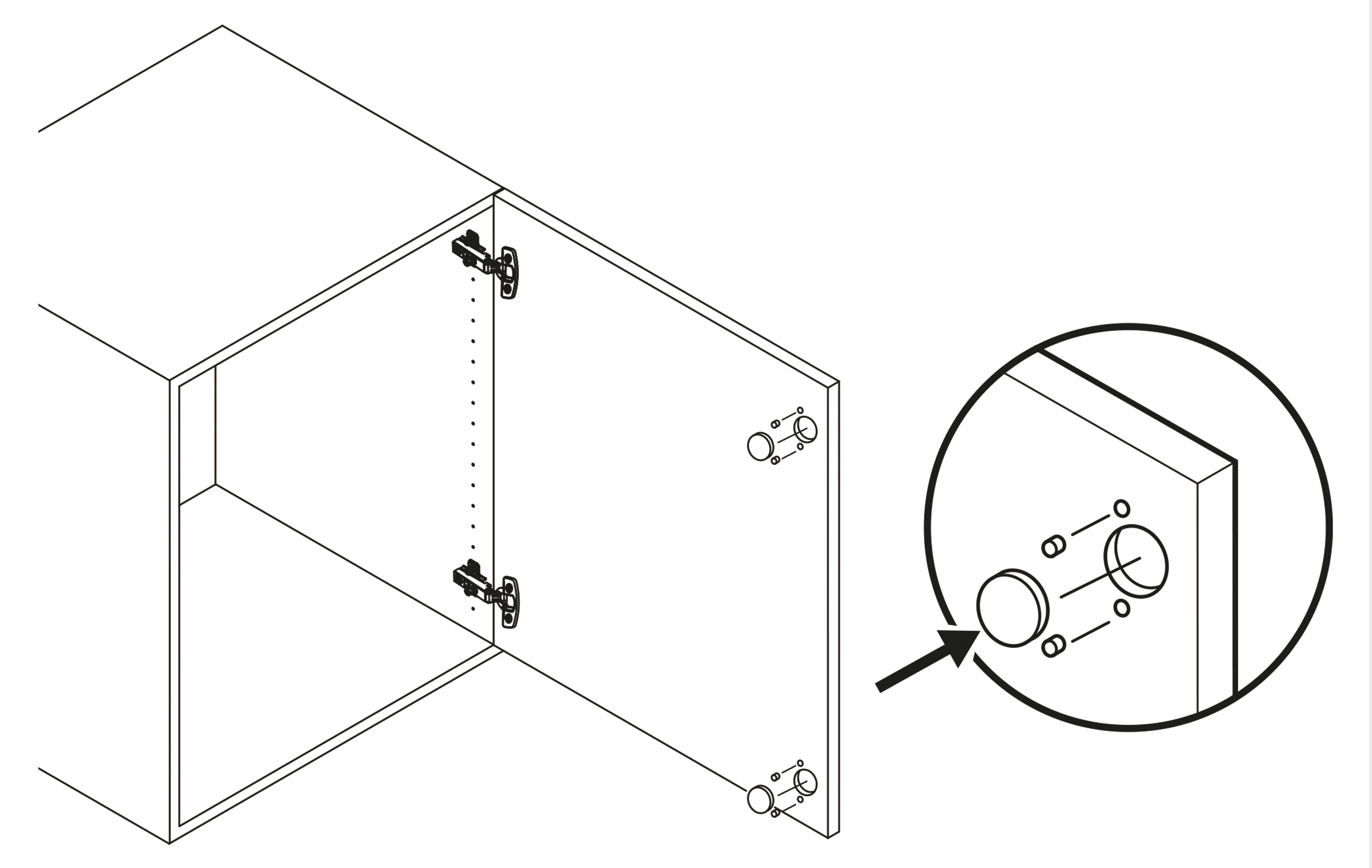 Tapa parafusos para furações de portas branco - 5