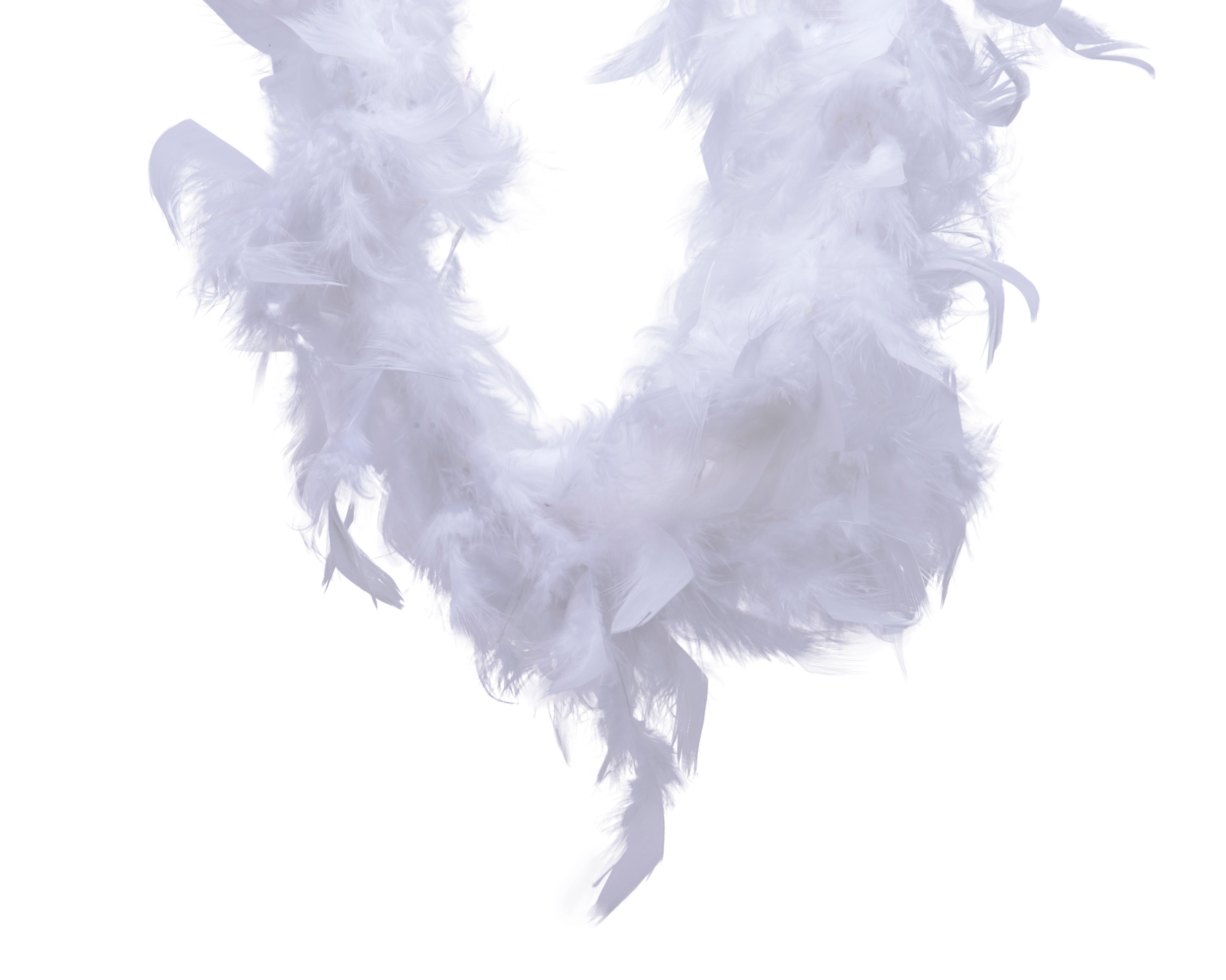 Guirnalda Boa de pluma 150 cm blanco - 2