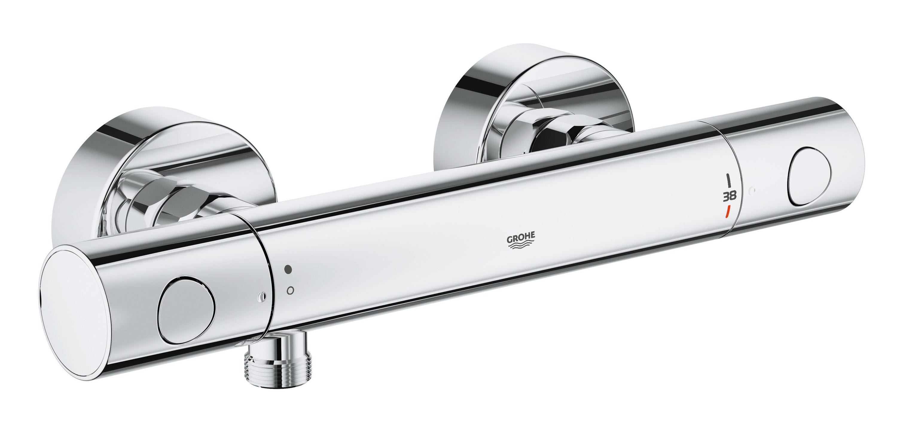 Grifo de ducha termostático empotrado GROHE Precision gris brillo
