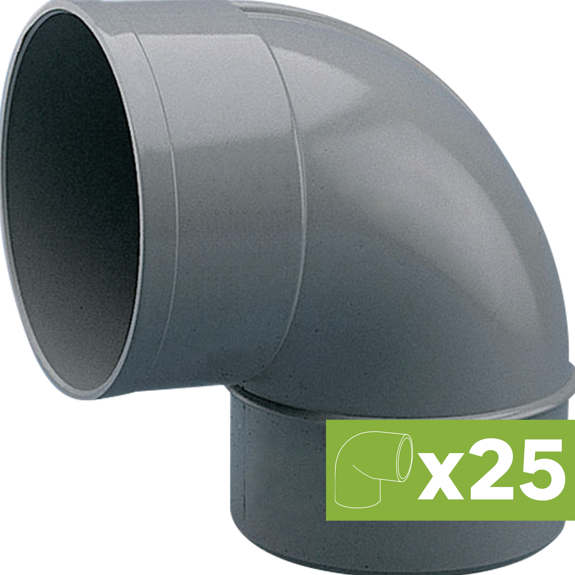 Lote 25 codos pvc evacuación ø 50 mm 87º m-h