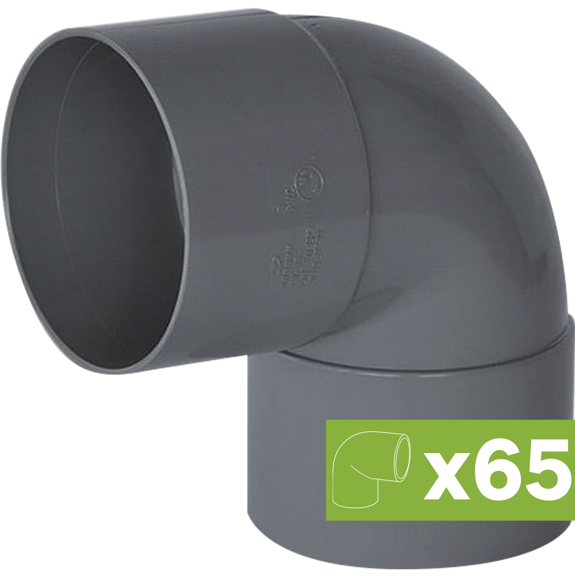 Lote 65 codos 87 h/h PVC-evac d-50 epe | Leroy Merlin