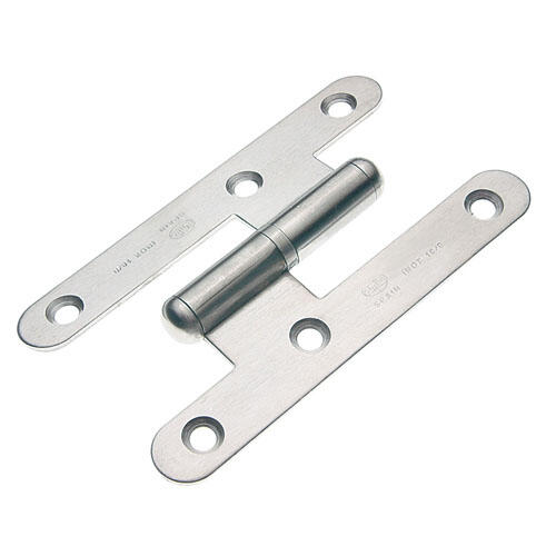 Pernio a izquierda de acero cepillado y 52x95 mm