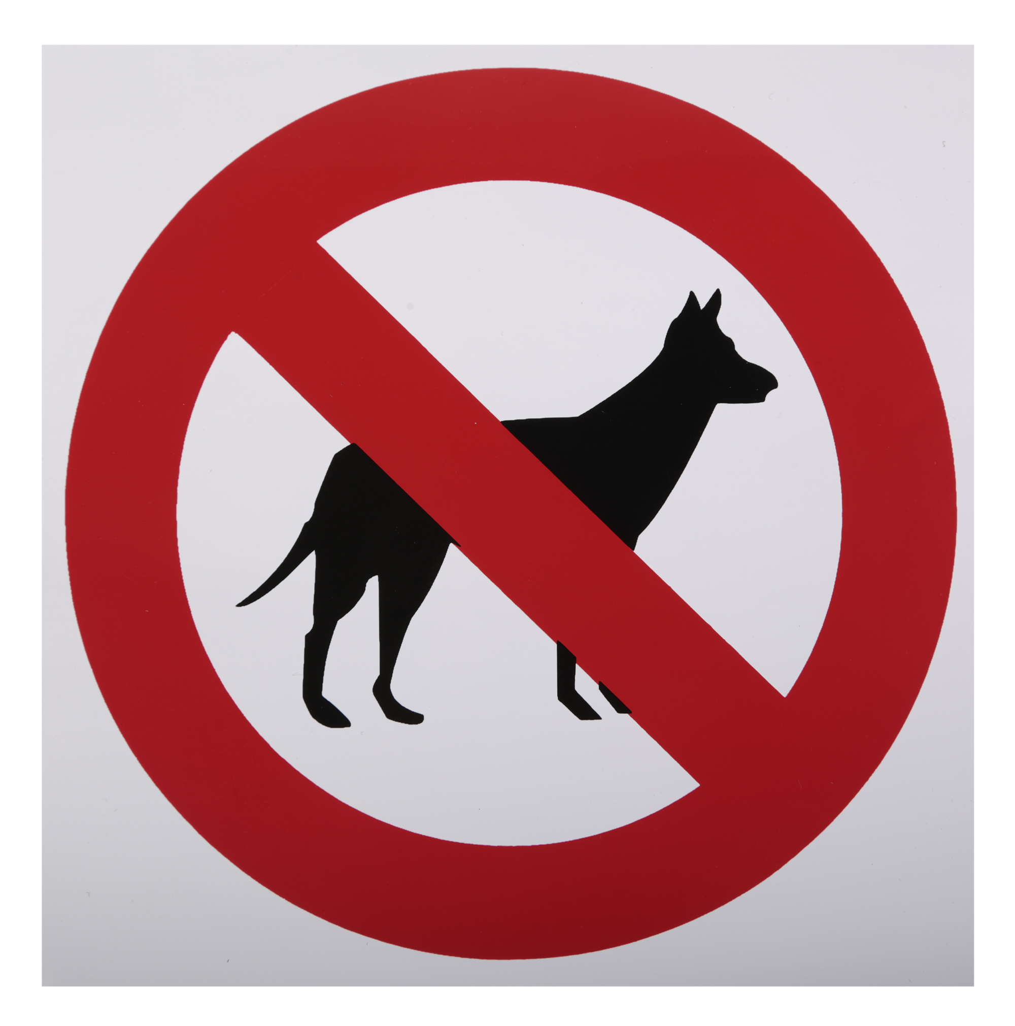 Cartel adhesivo perros no 15x15cm