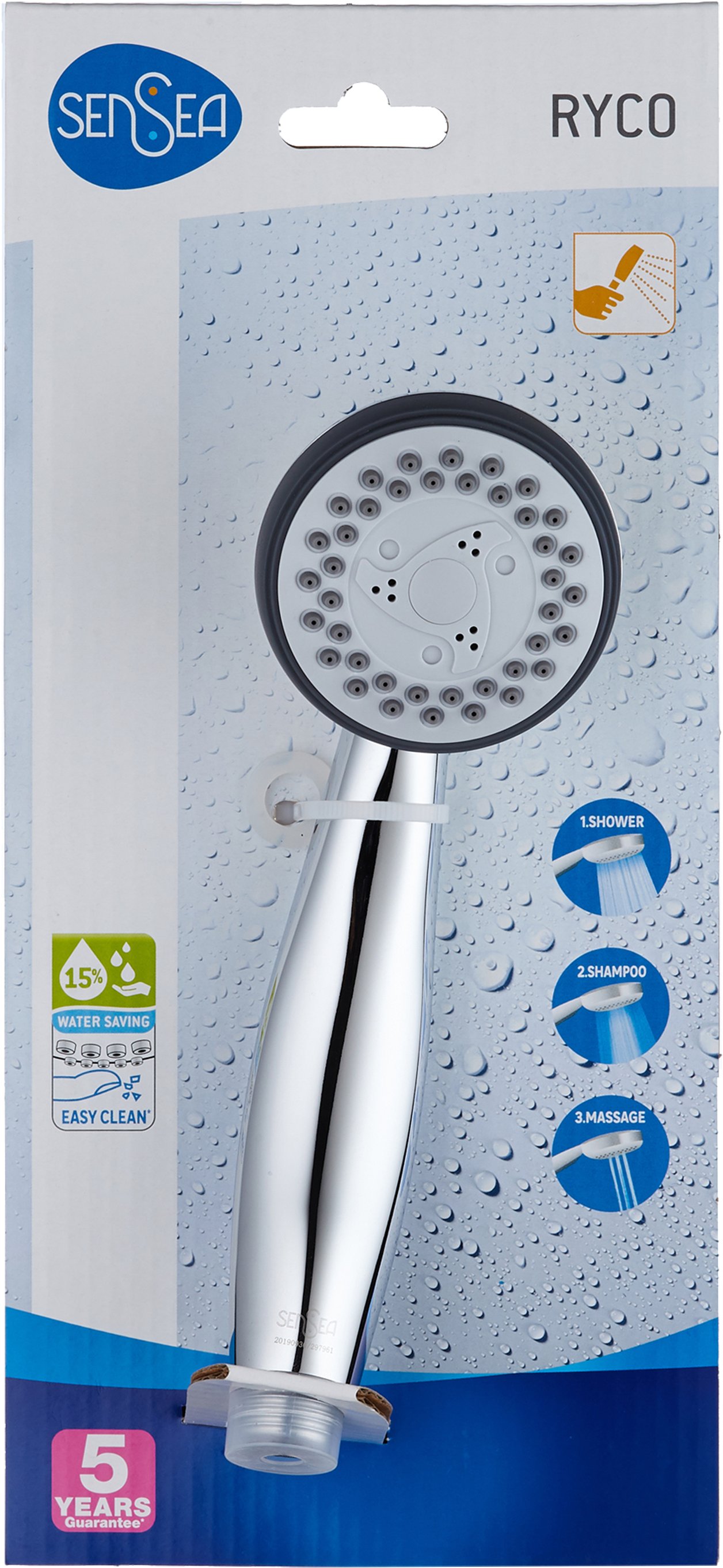 Chuveiro SENSEA RYCO CROMADO 3 JATOS - 5