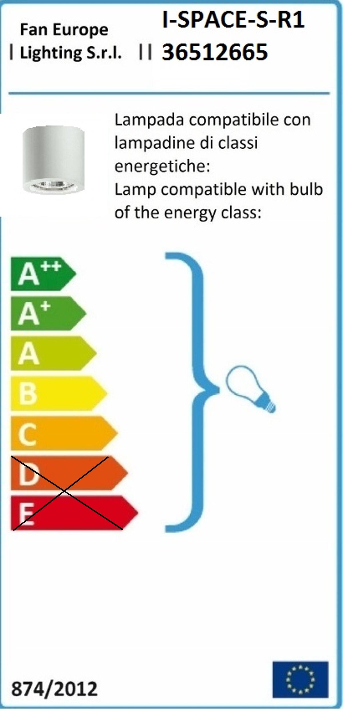Plafoniera design Space Ø 7 cm bianco IP20, 1XGU10 - 4