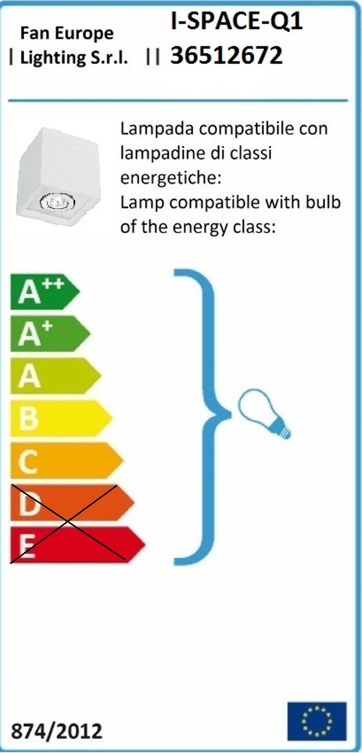 Plafoniera design Space bianco IP20, 1XGU10 - 4