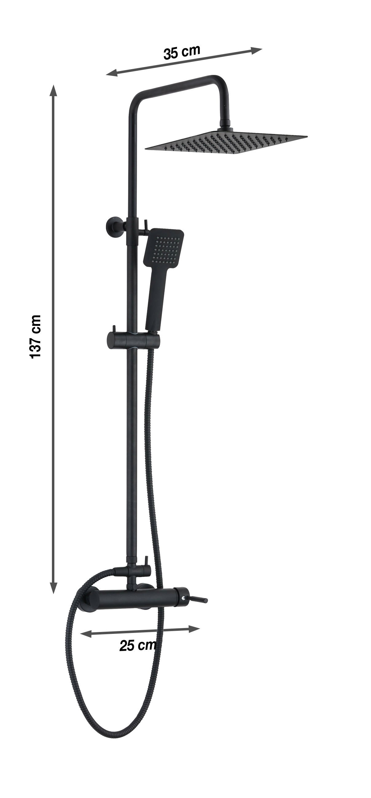 Columna de ducha monomando EDOUARD ROUSSEAU Hera negro - 4